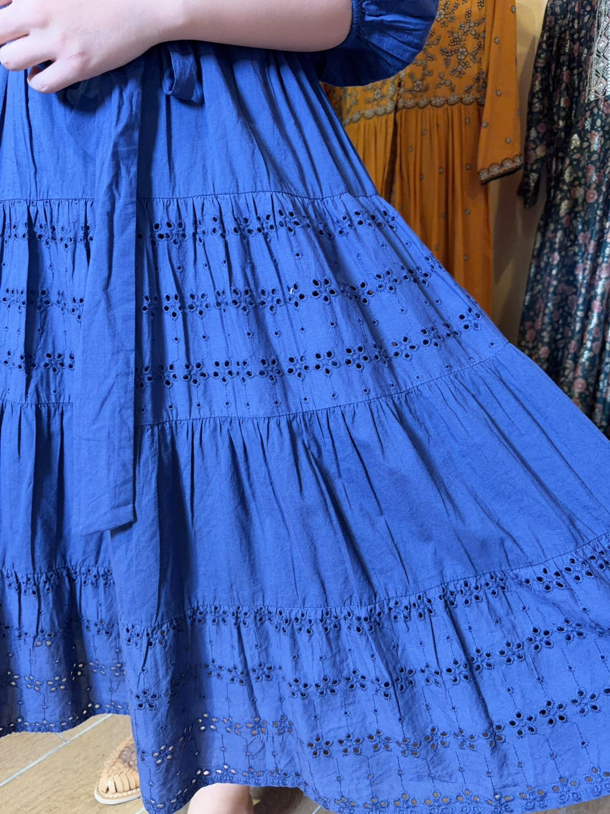 Navy Blue 4-Layer Lace Short Version OP 43" #1454