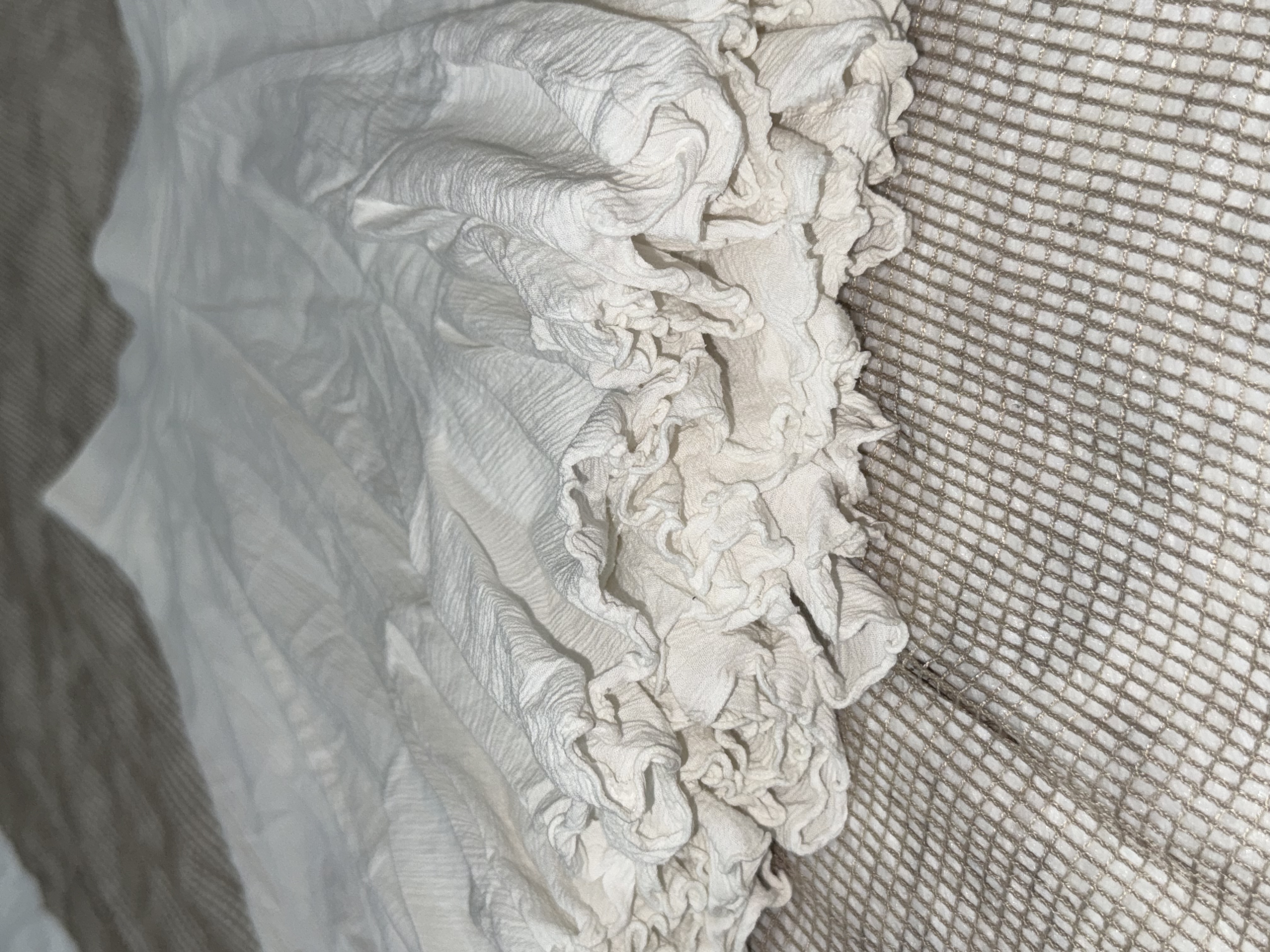 White Ruffle Tiered Mini Skirt