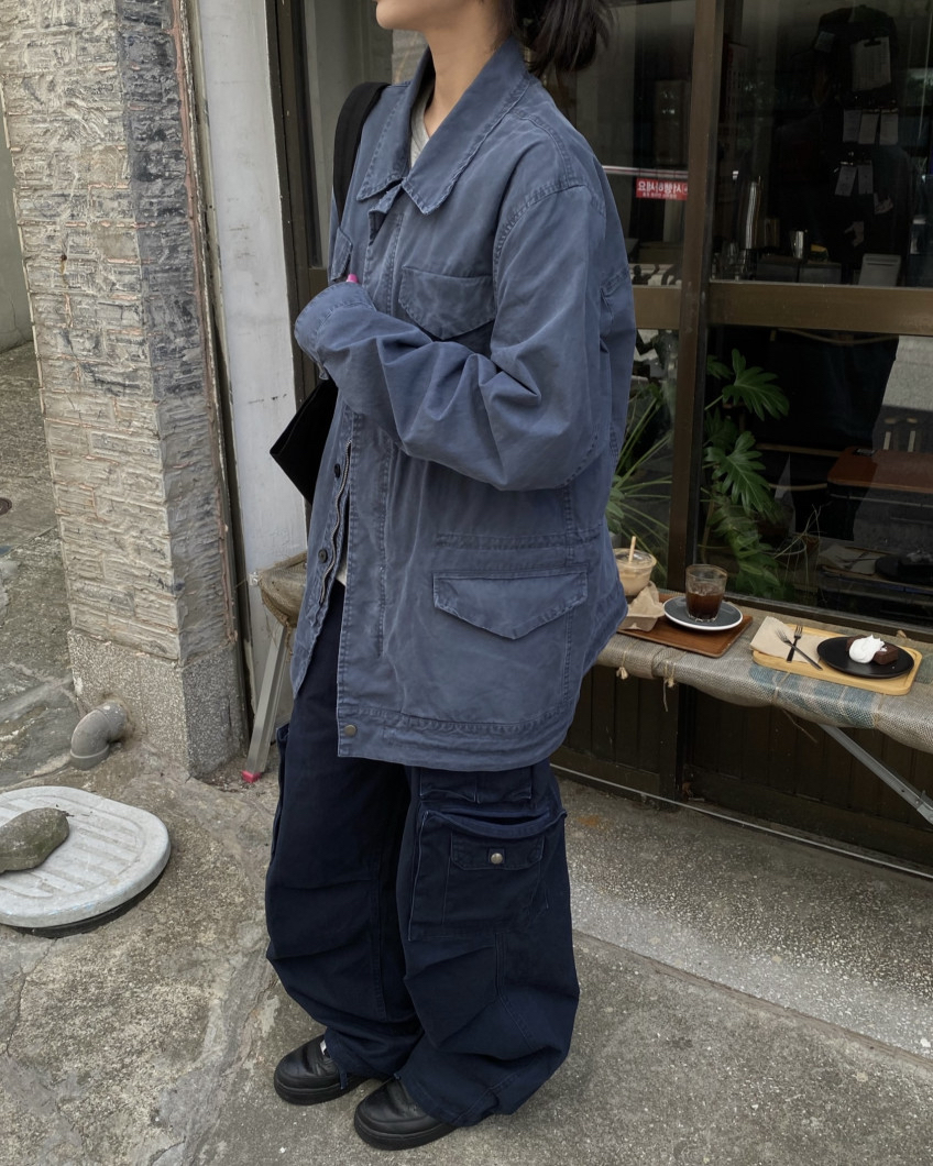 Cotton Wide-Leg Cargo Pants(Unisex)