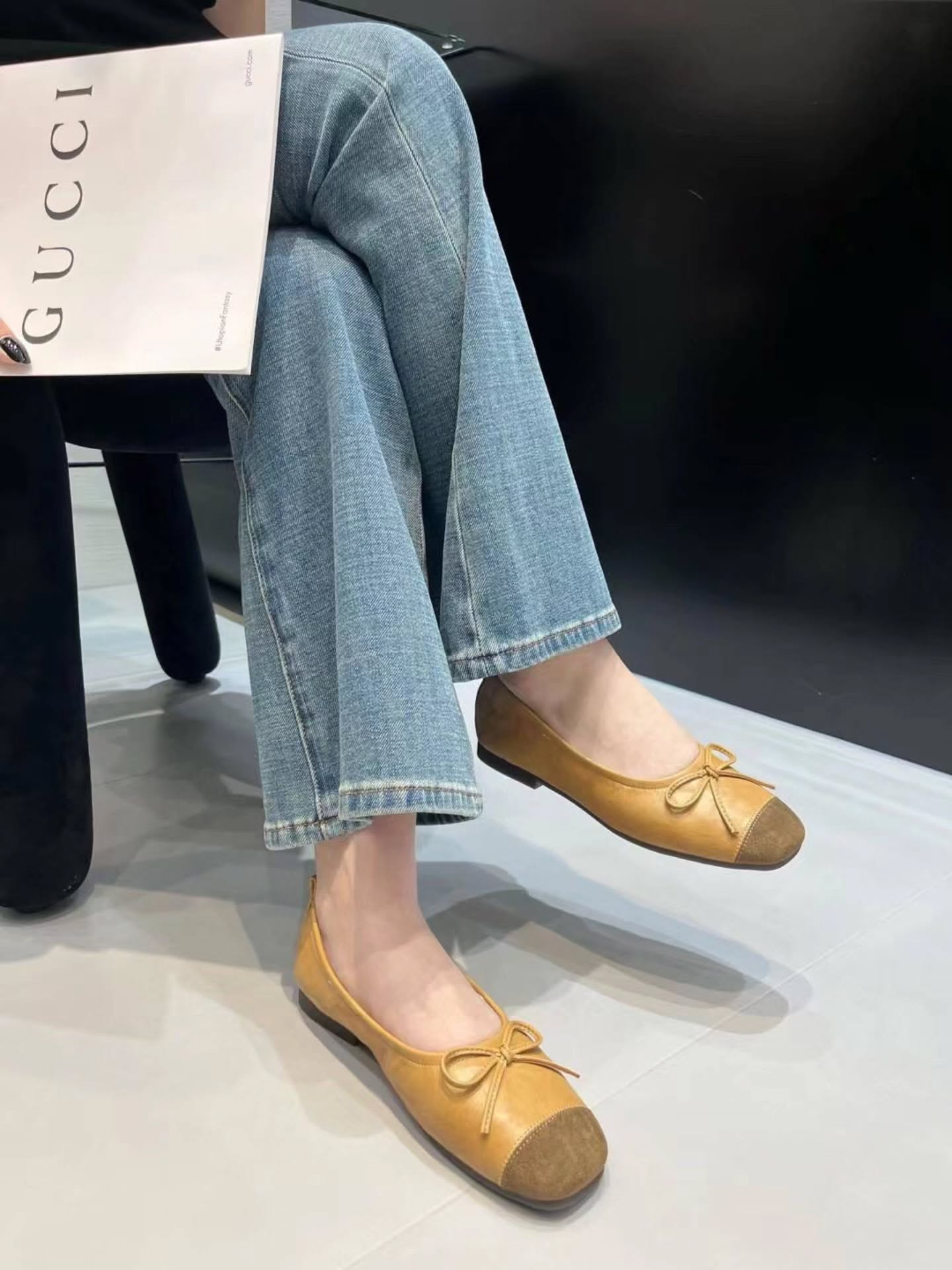 6638-32 法式蝴蝶结平底鞋 🇨🇳