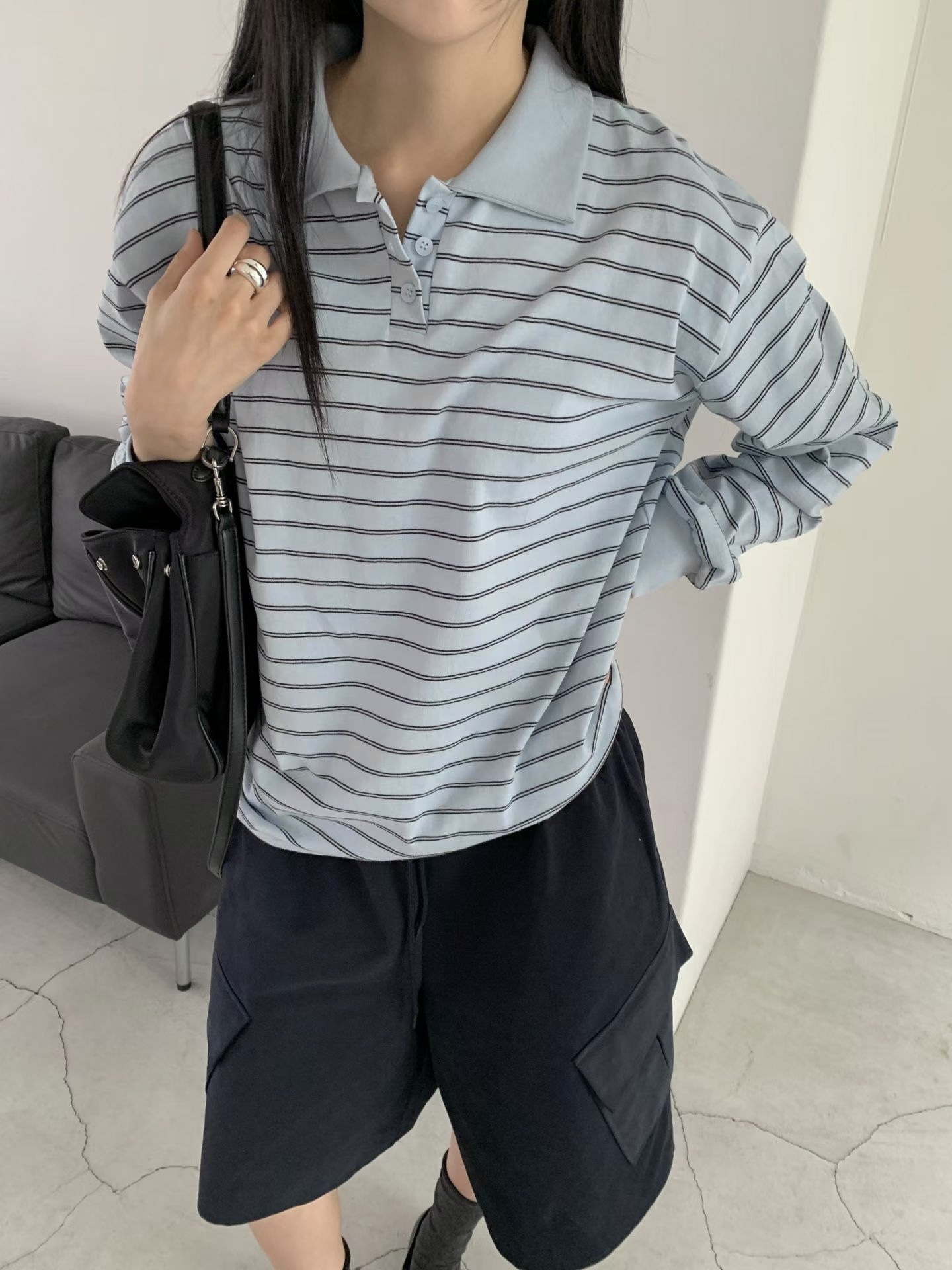221689 側袋七分布褲