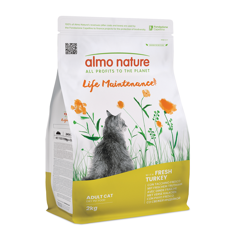 Almo Nature – Life Maintenance系列 新鮮火雞肉 成貓乾糧 2kg