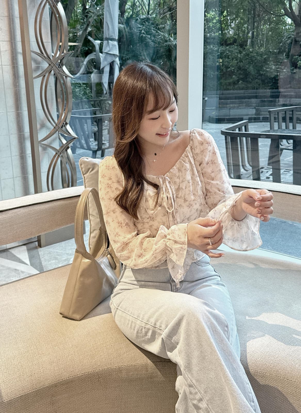 【溫柔感滿滿】法式雪紡碎花上衣