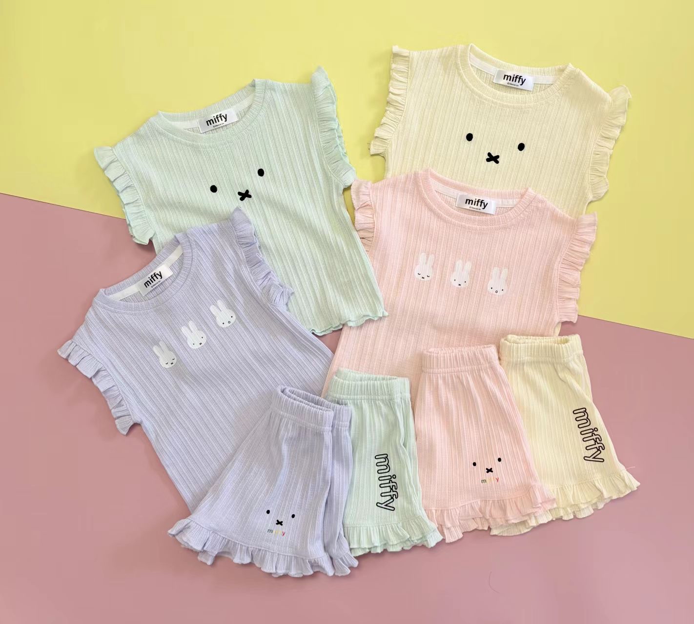 0791 日單Miffy 四色純棉套裝  