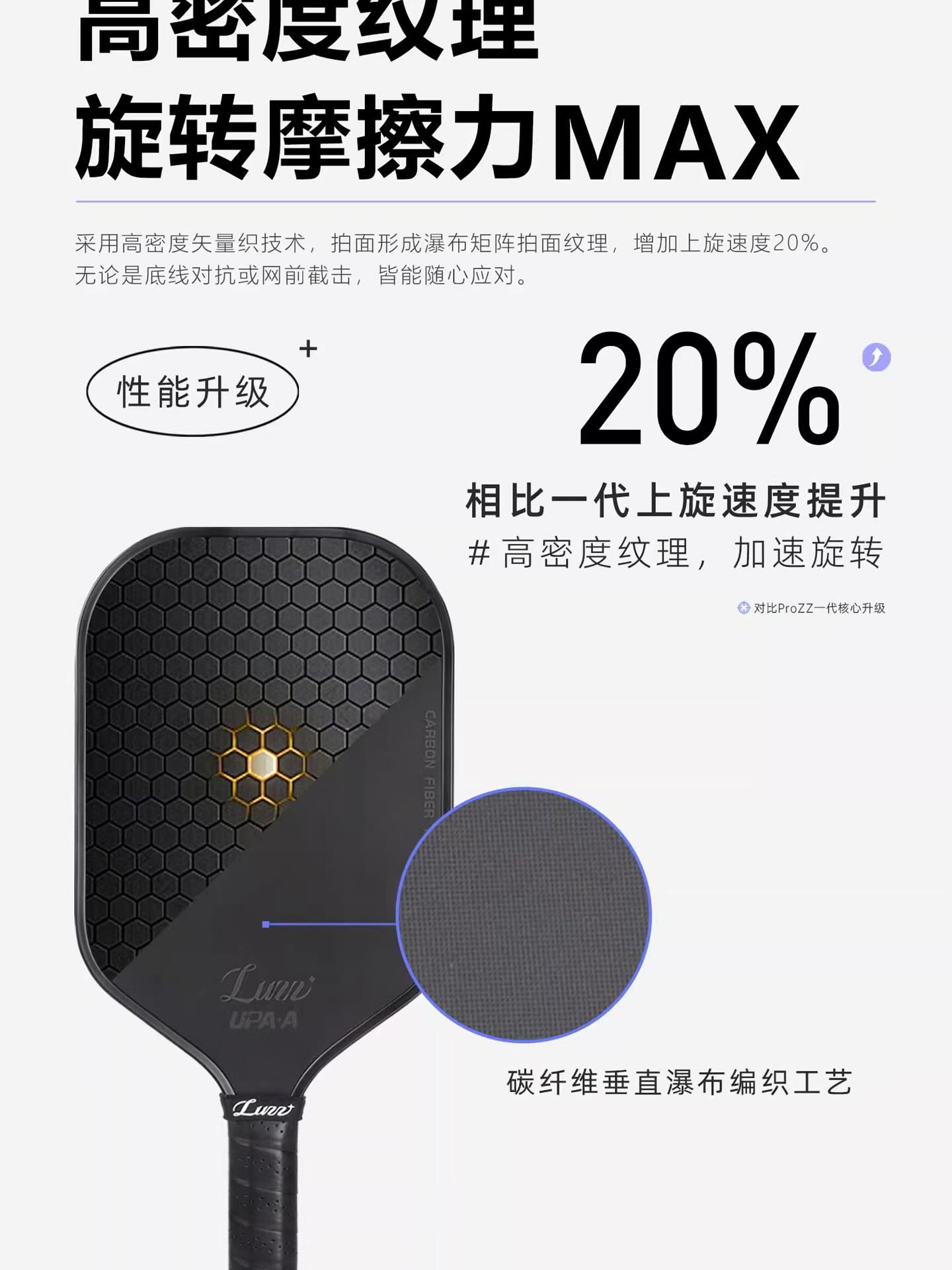 Luzz匹克球拍Luzz Cannon 16mm