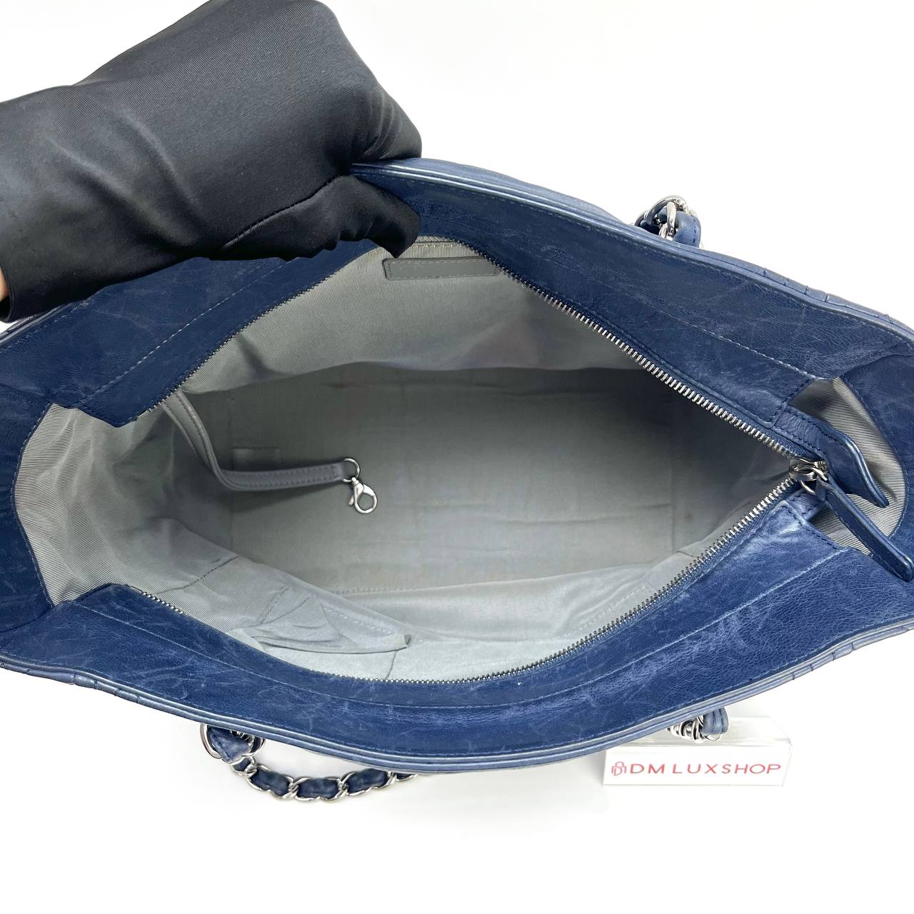 Chanel Coco Bengal CC tote Bag Navy Blue SHW (Serial 16)