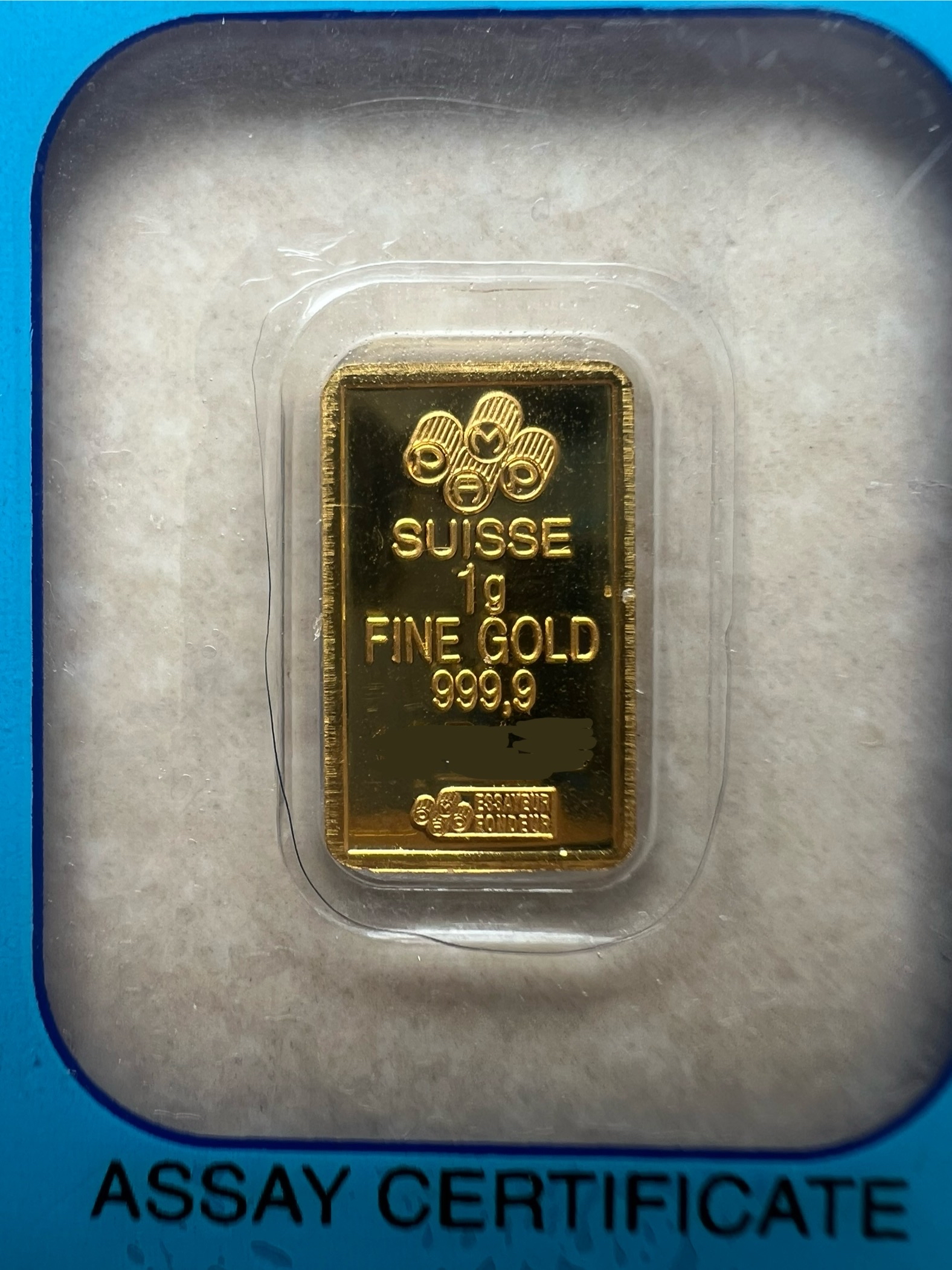 (SN167426) PAMP RARE 90’s Vintage Fortuna 1g 🇨🇭Swiss Fine Gold Bar Emas 999.9 古董收藏