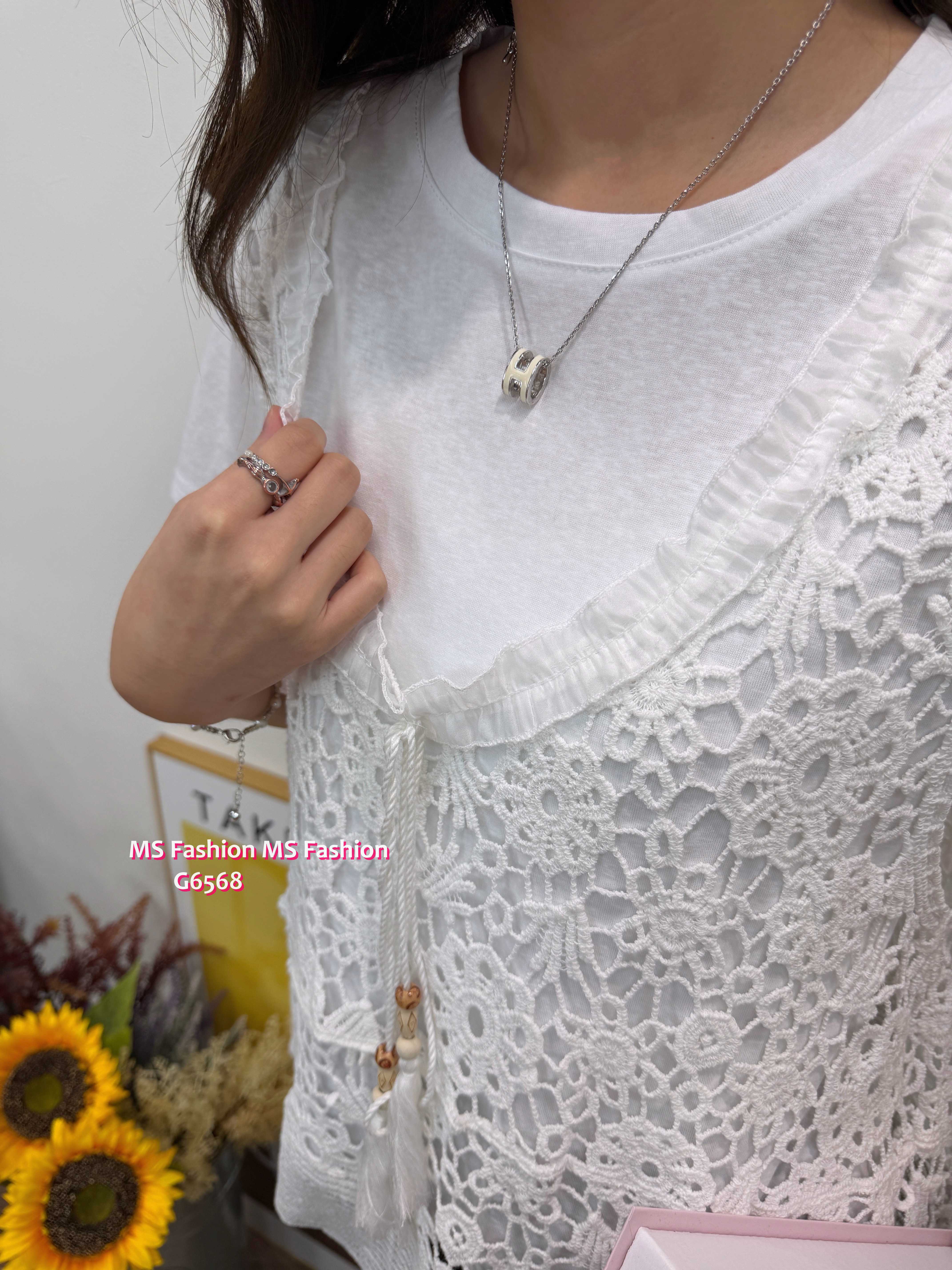 G6568 通花背心Top Set