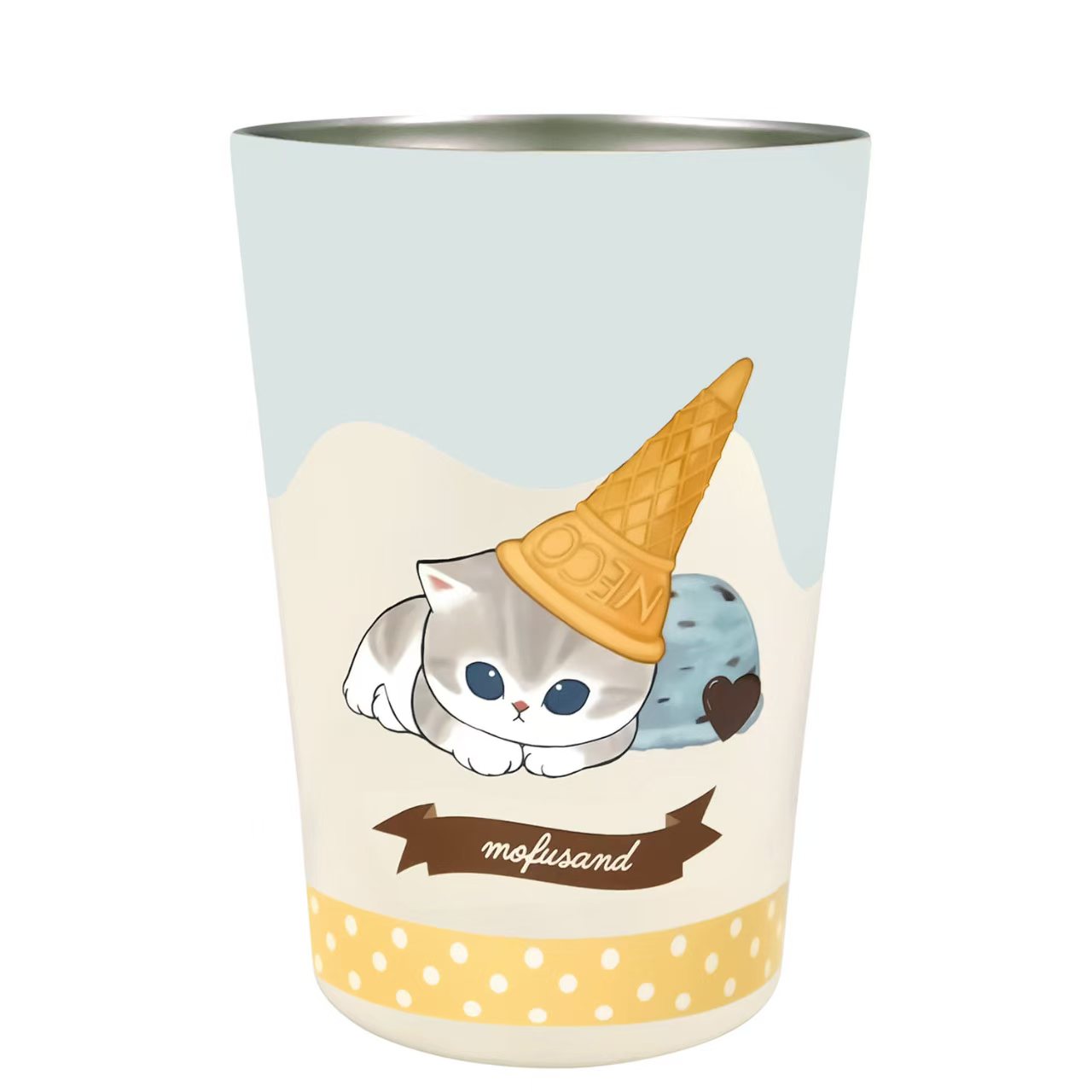 日本直送  mofusand 雙層真空保溫保冷杯 450ml (夏日雪糕系列)