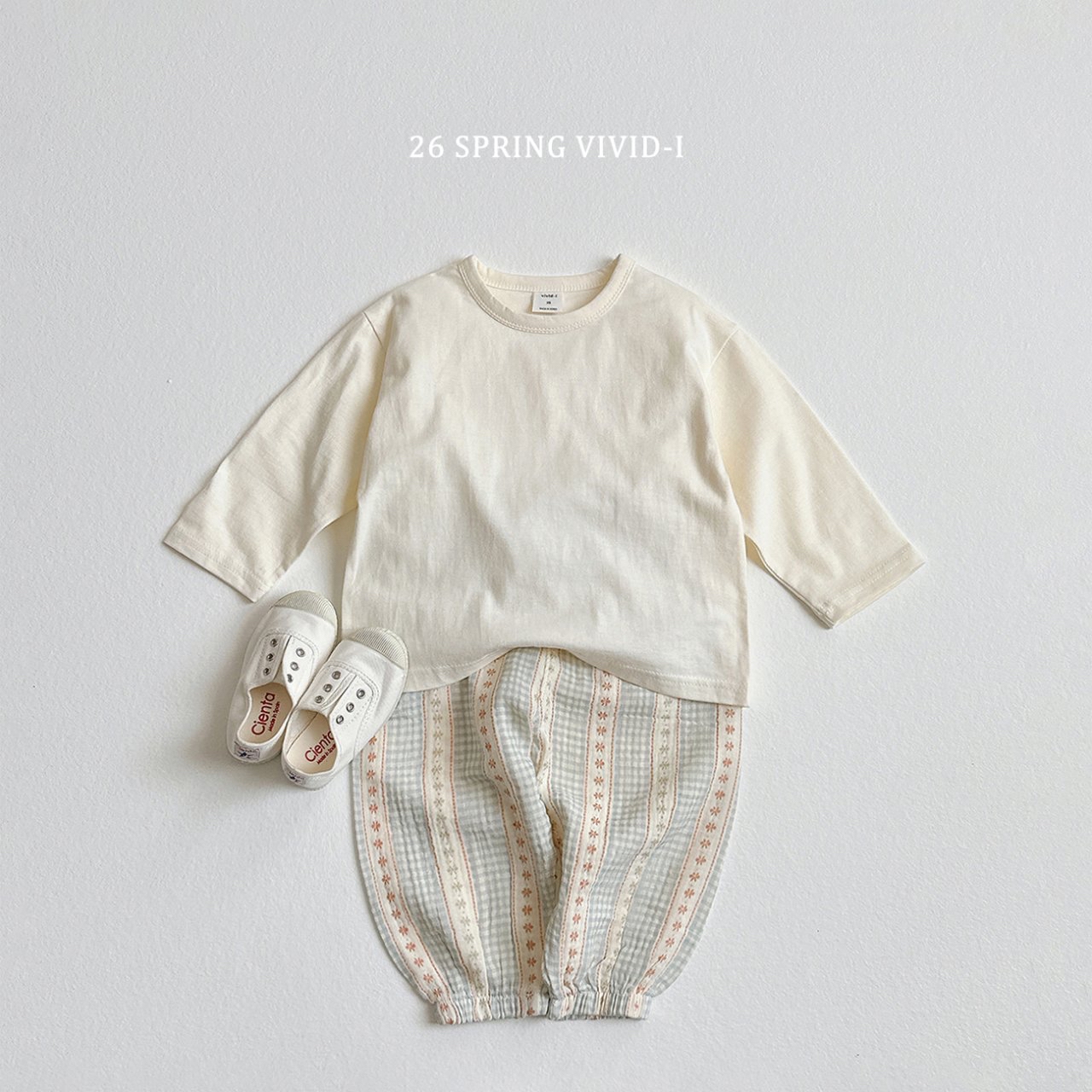 🌸預訂 韓國直送🌸🇰🇷VIVIDI四色日常寬鬆純色條紋長袖上衣套裝