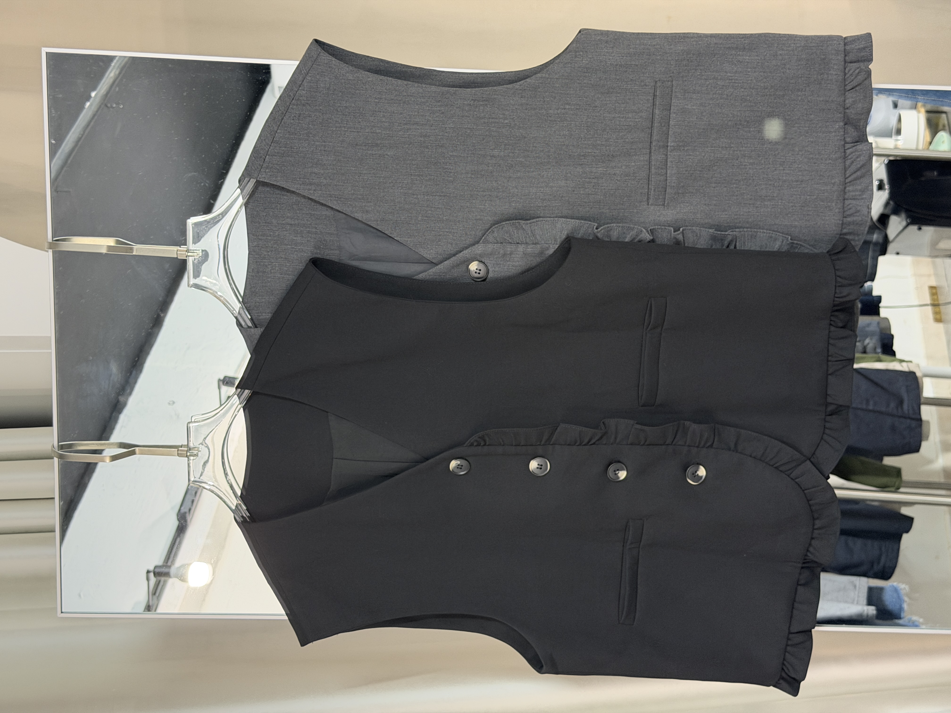 時尚荷葉邊西裝背心