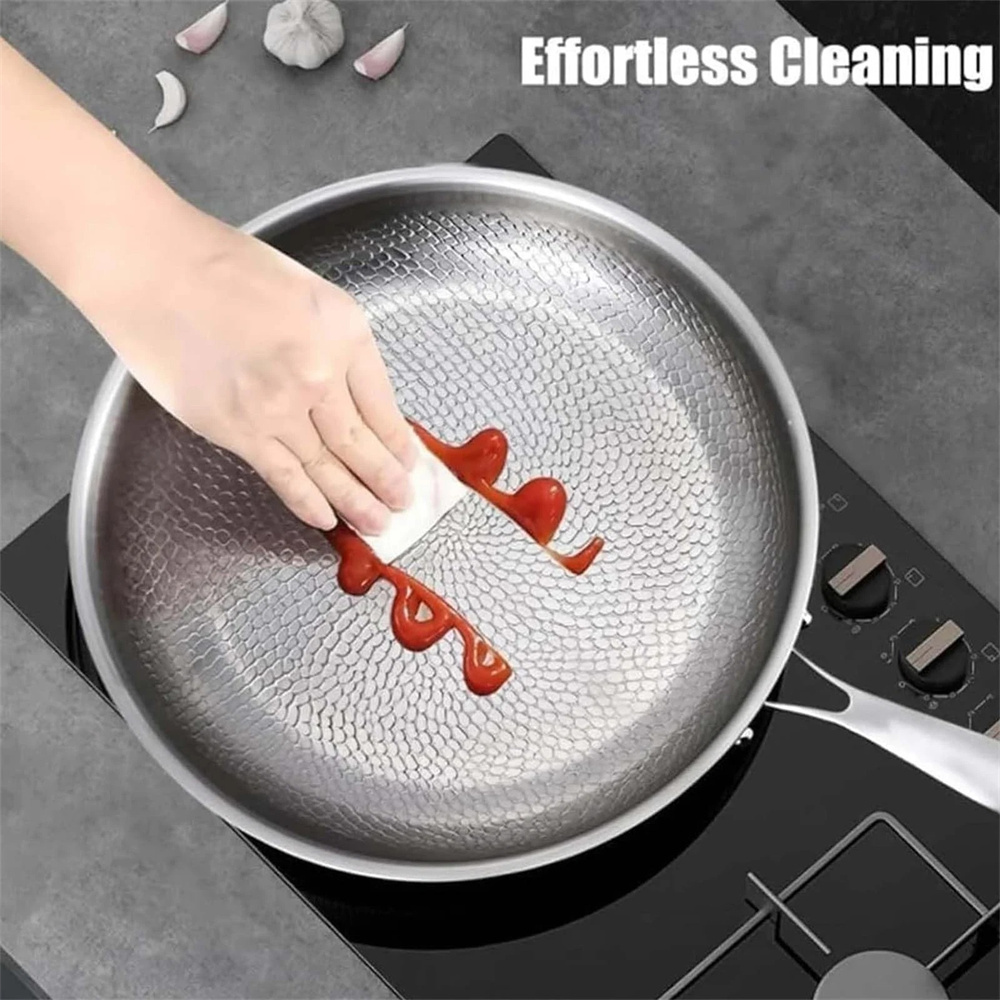 鏽鋼純鈦平底煎鍋 無涂層 30cm 無蓋 ZZ1835