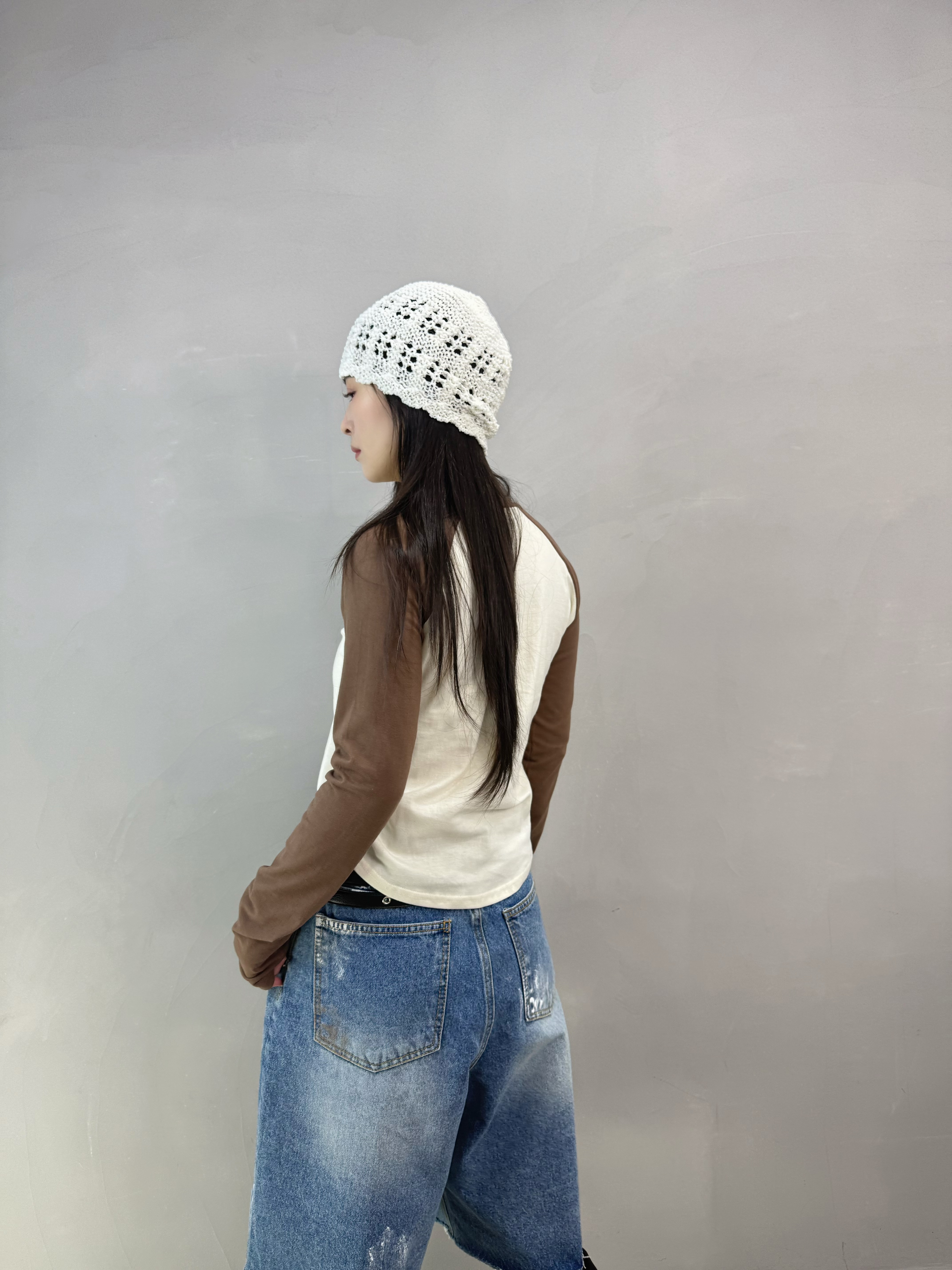 H04 拼色牛角tee