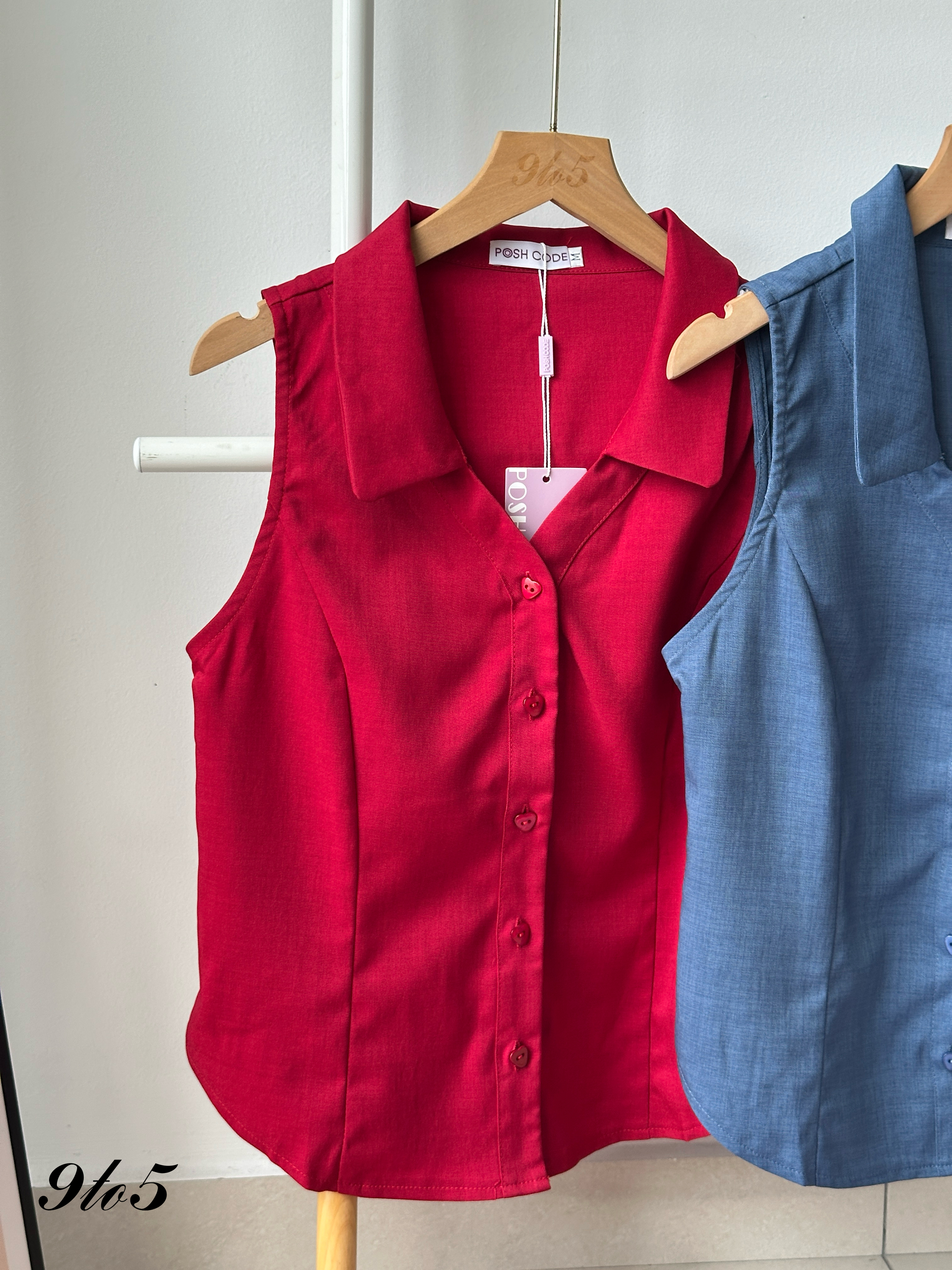 T4111 Halter Neck Sleeveless Top - 4 Colors 