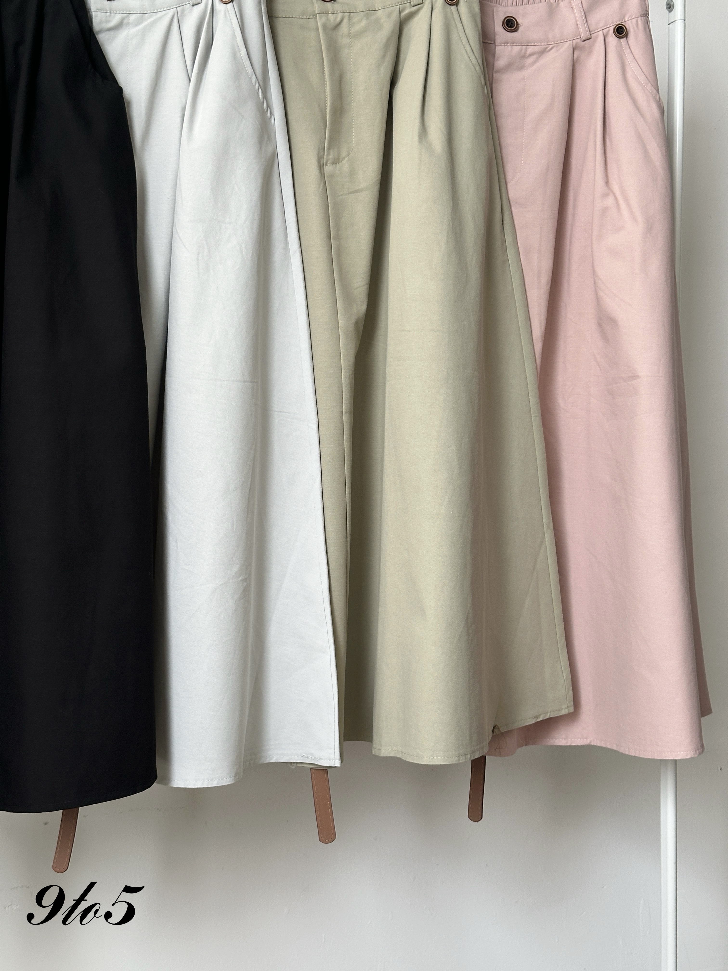 S1842 A Line Long Skirt - 4 Colors 