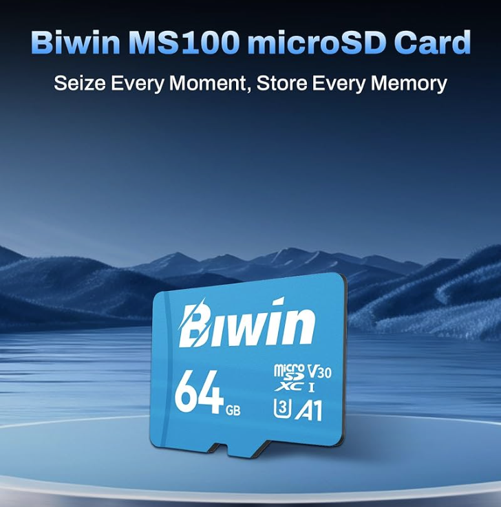 BIWIN MS100 MICROSD Card 65GB 128GB