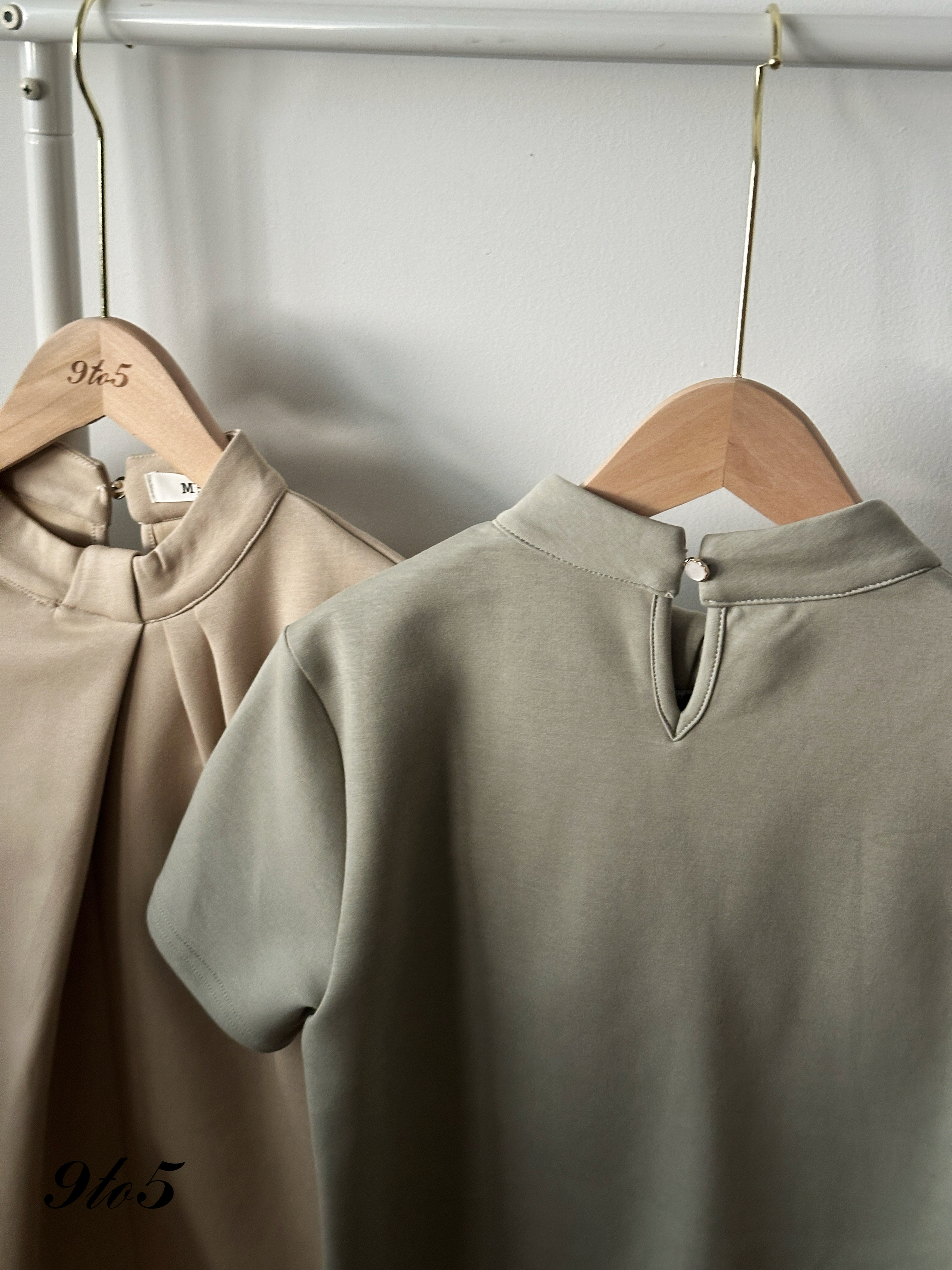 T4193 Mock Neck Ruched Top - 4 Colors 