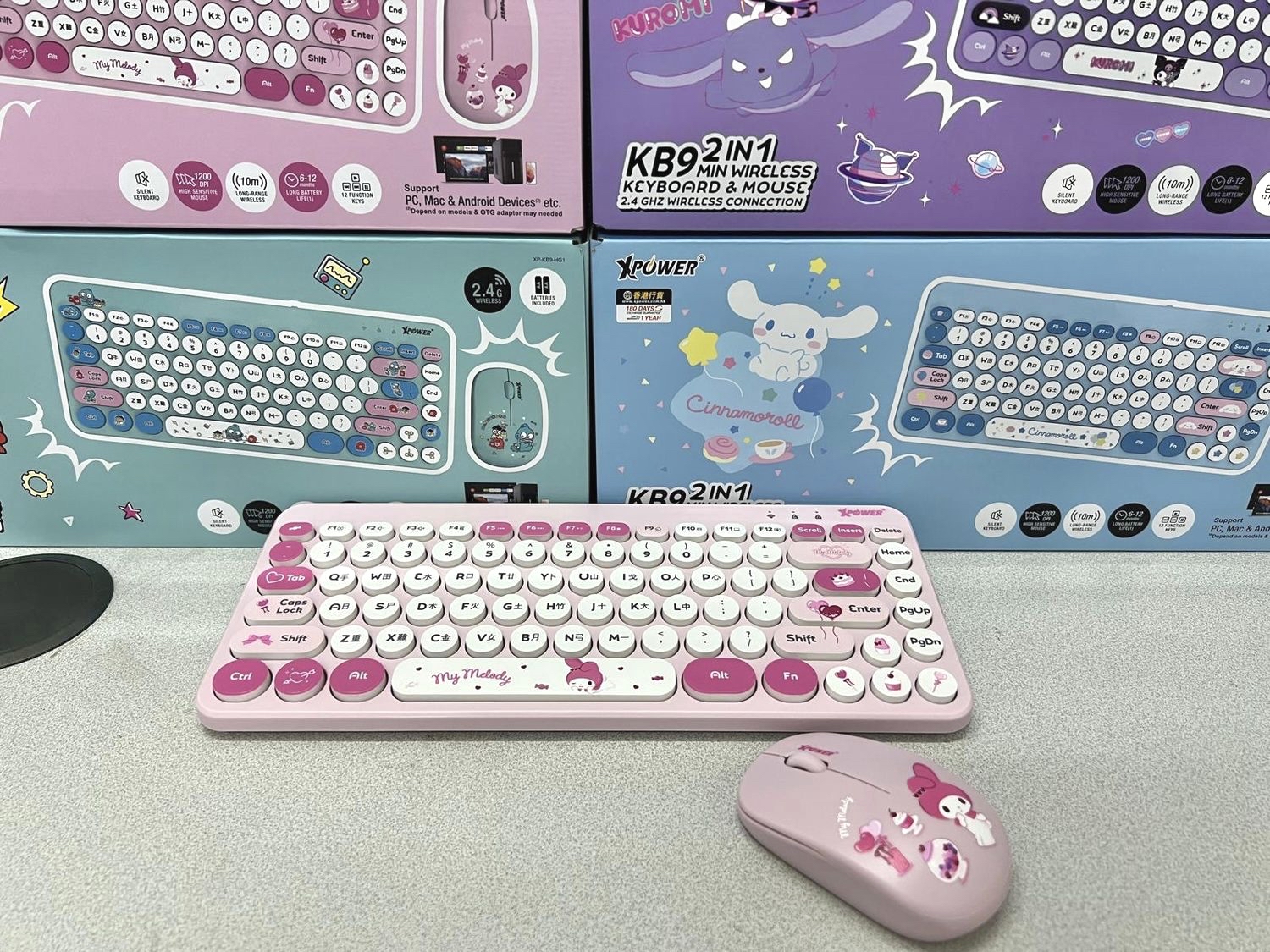 🌈XPower x Sanrio 卡通 無線鍵盤滑鼠套裝