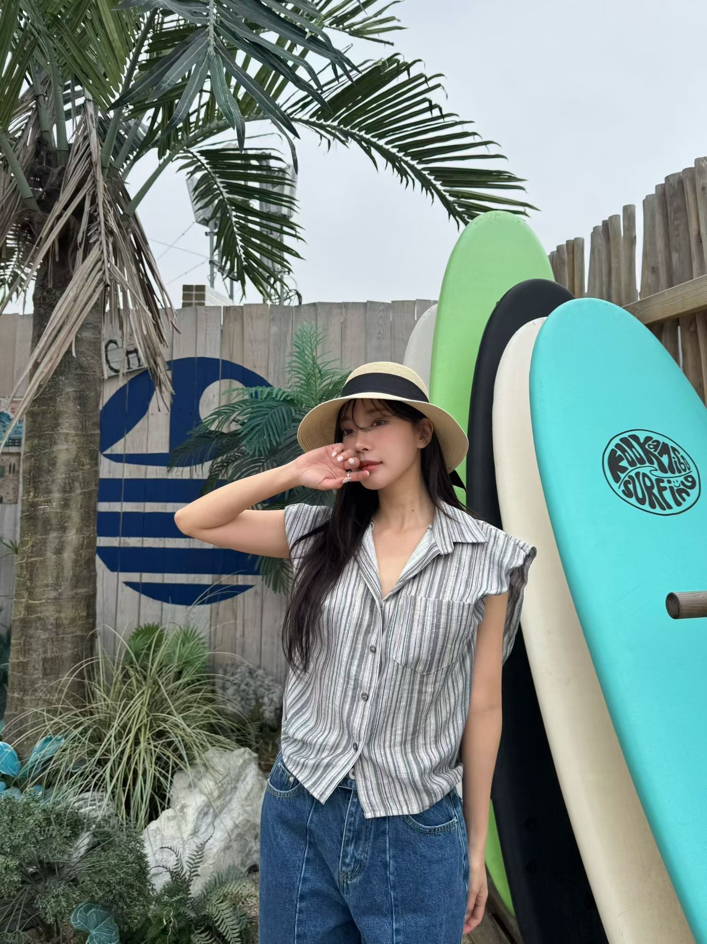 M3 直條皺皺背心