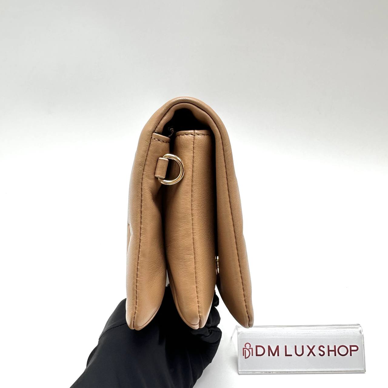 LV Camel Embossed Monogram Coussin WOC GHW