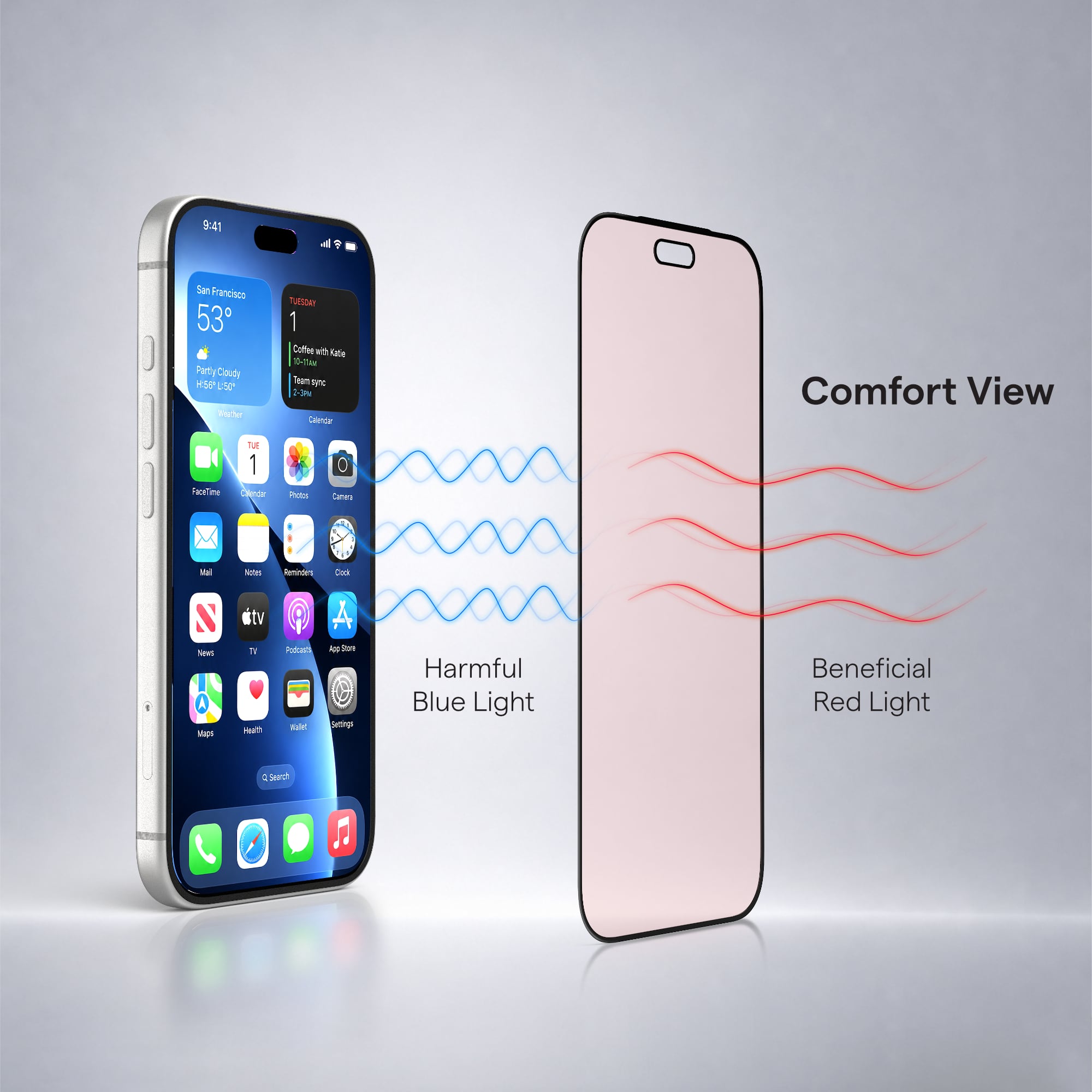 GUAN iPhone 18 series EyeShield 護眼玻璃保護貼：留住有益紅光，開啟螢幕光療新時代