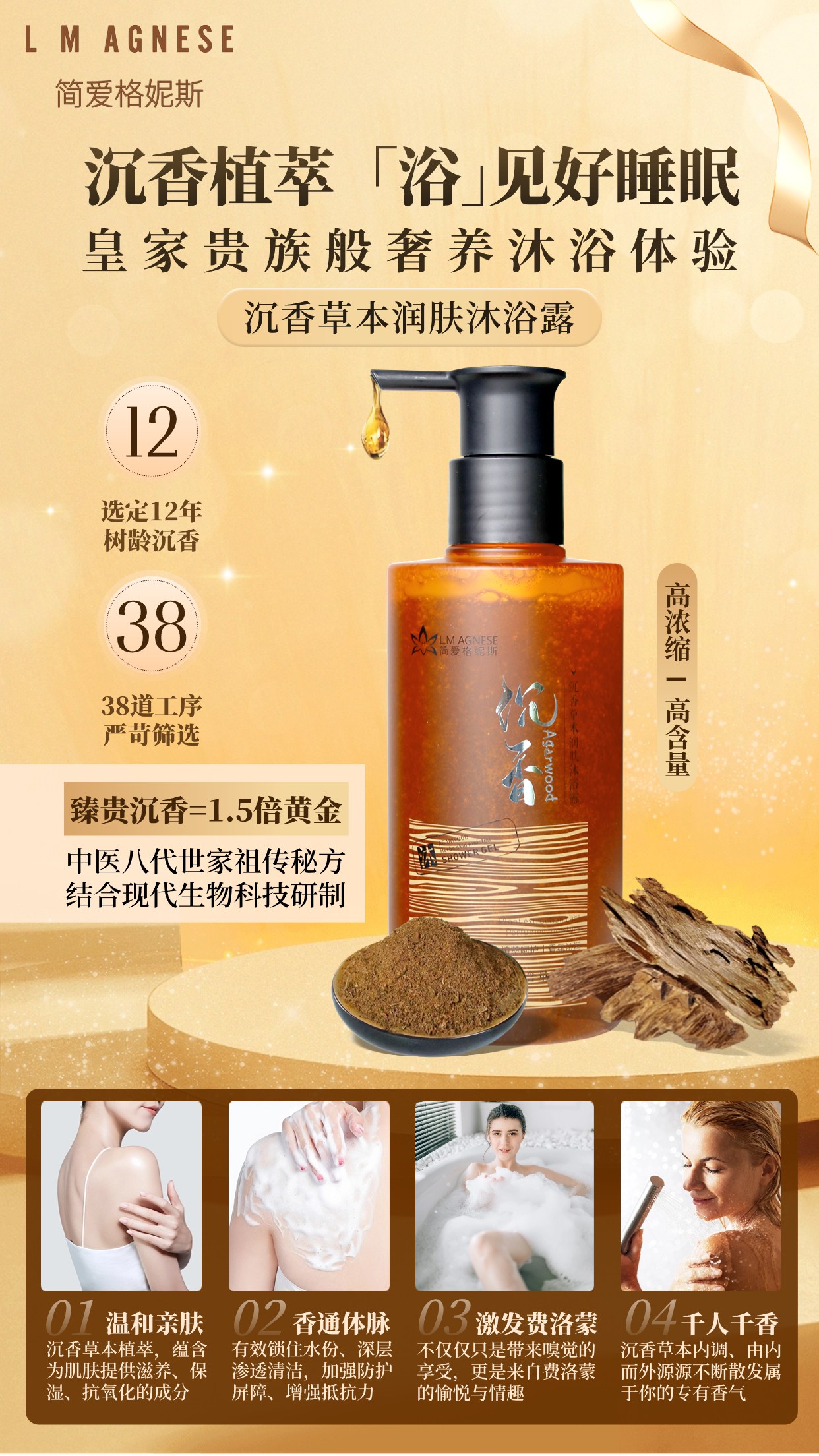 沉香沐浴露 Agarwood Shower Gel 500mL