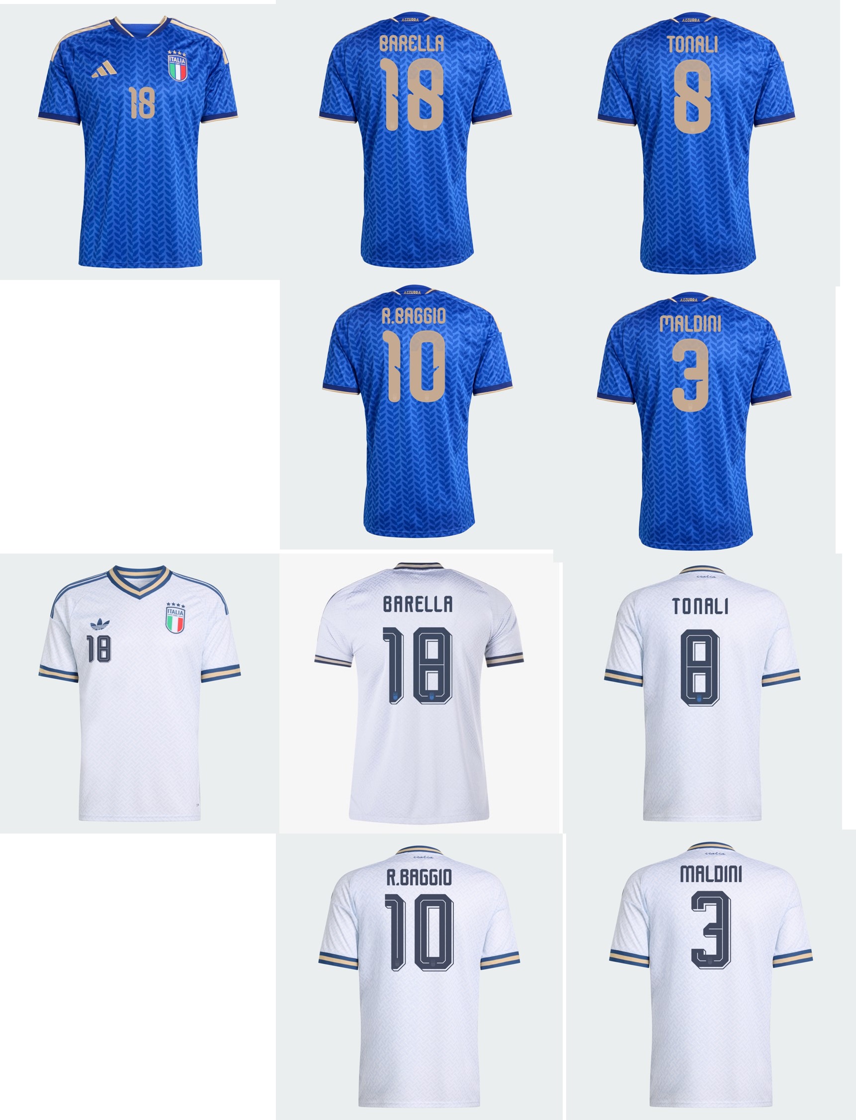 Italy 意大利 2025-26 主場/作客球衣印字 (內有多選)