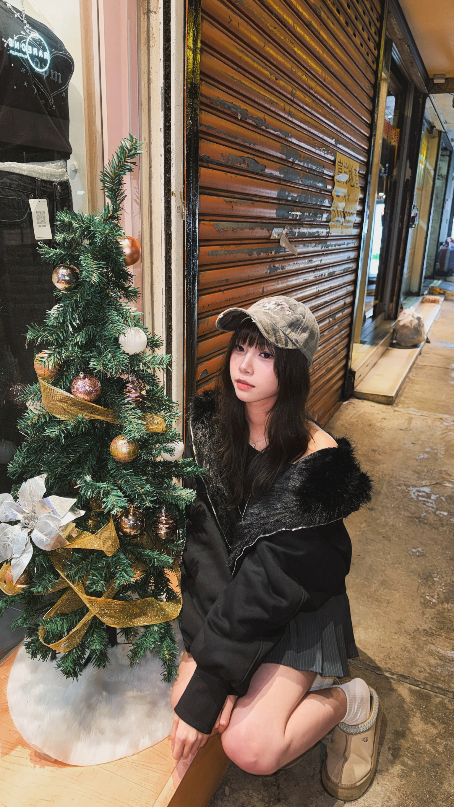 已售罄❌ 東大門秋冬毛毛帽厚毛款jacket （2colour）