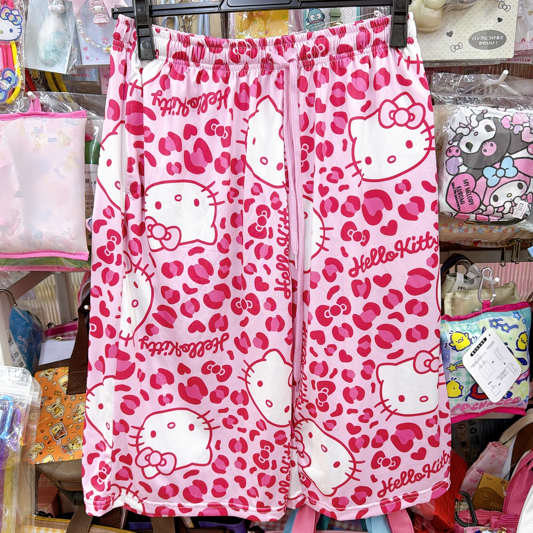 獨家發售日本直送Hello Kitty新款豹紋冷感7分褲