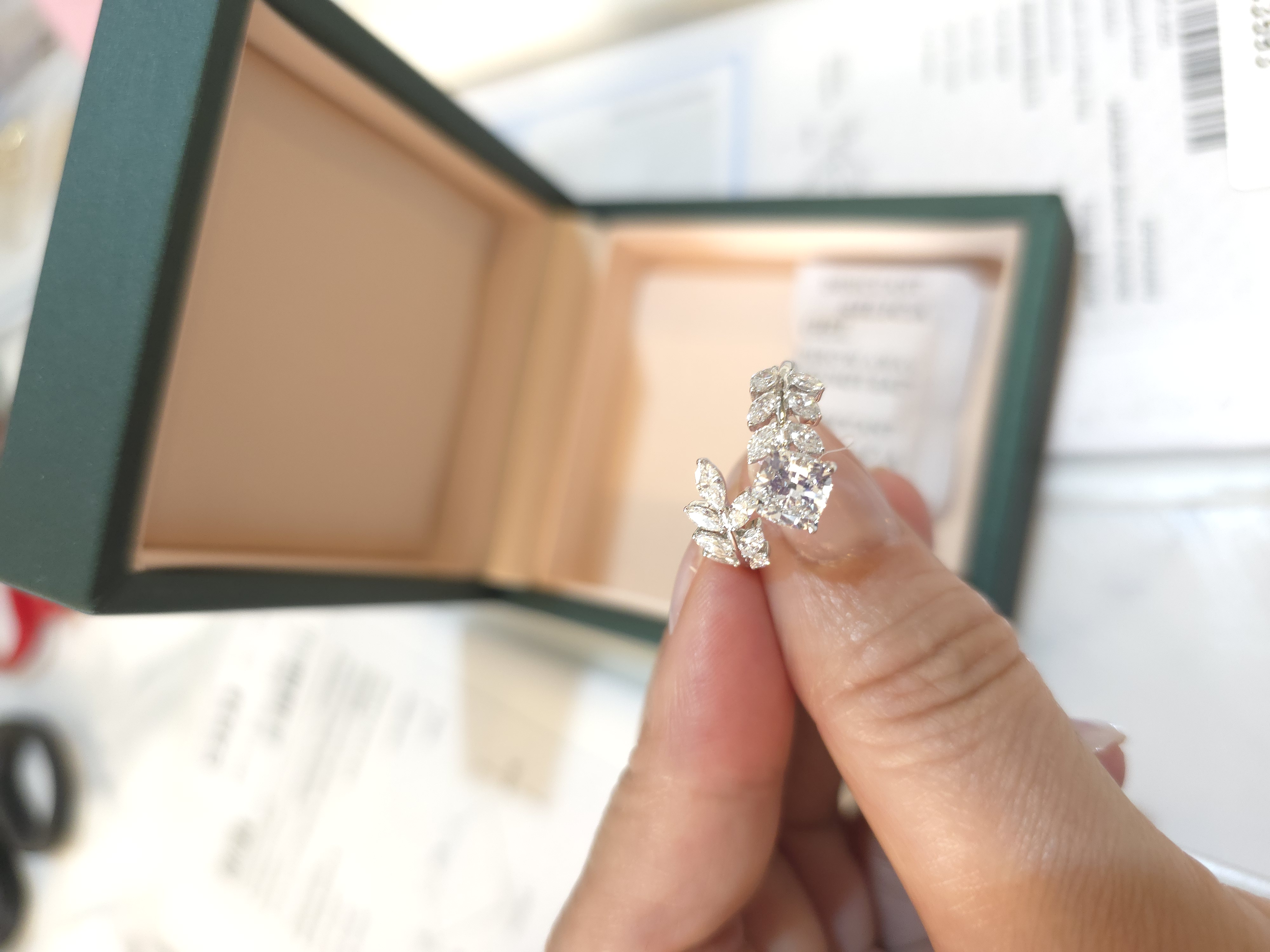 18K培育鑽石戒指 D1.04 d0.706 E/VVS2 S13