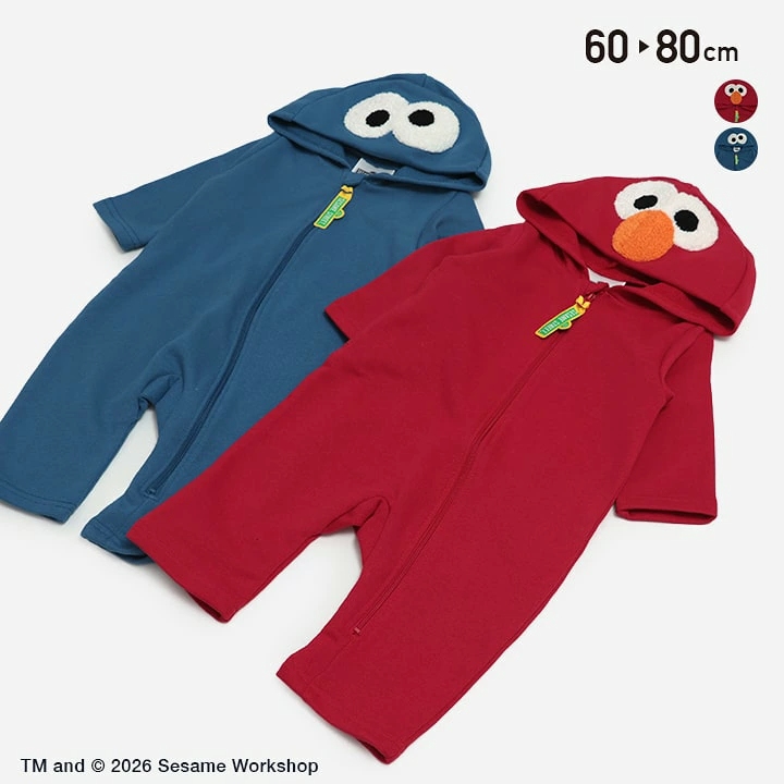 🆕【⭐訂購⭐】🇯🇵日本直送🌀 #SesameStreet 連帽長袖連身衣 🌀 [PIJA-0030] [261103]