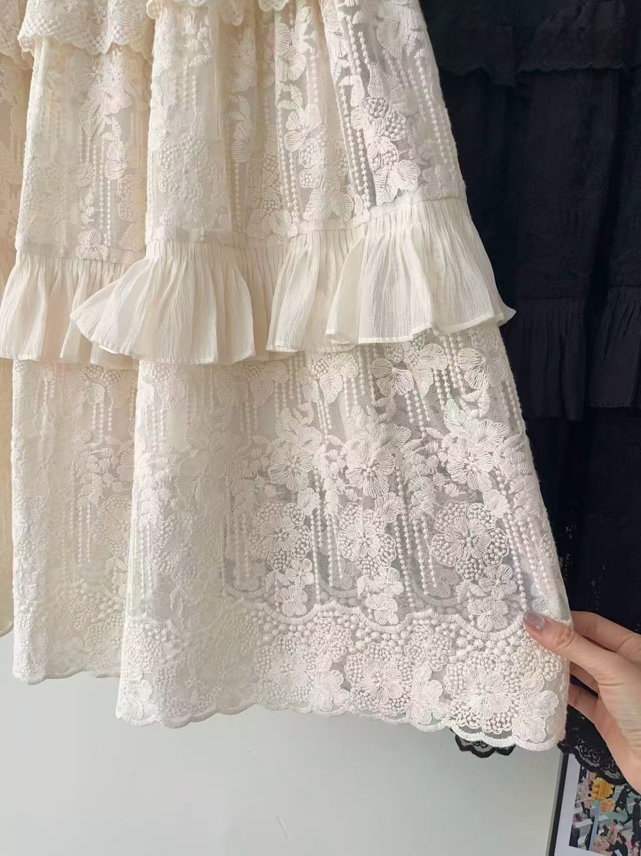 提花刺綉半截裙