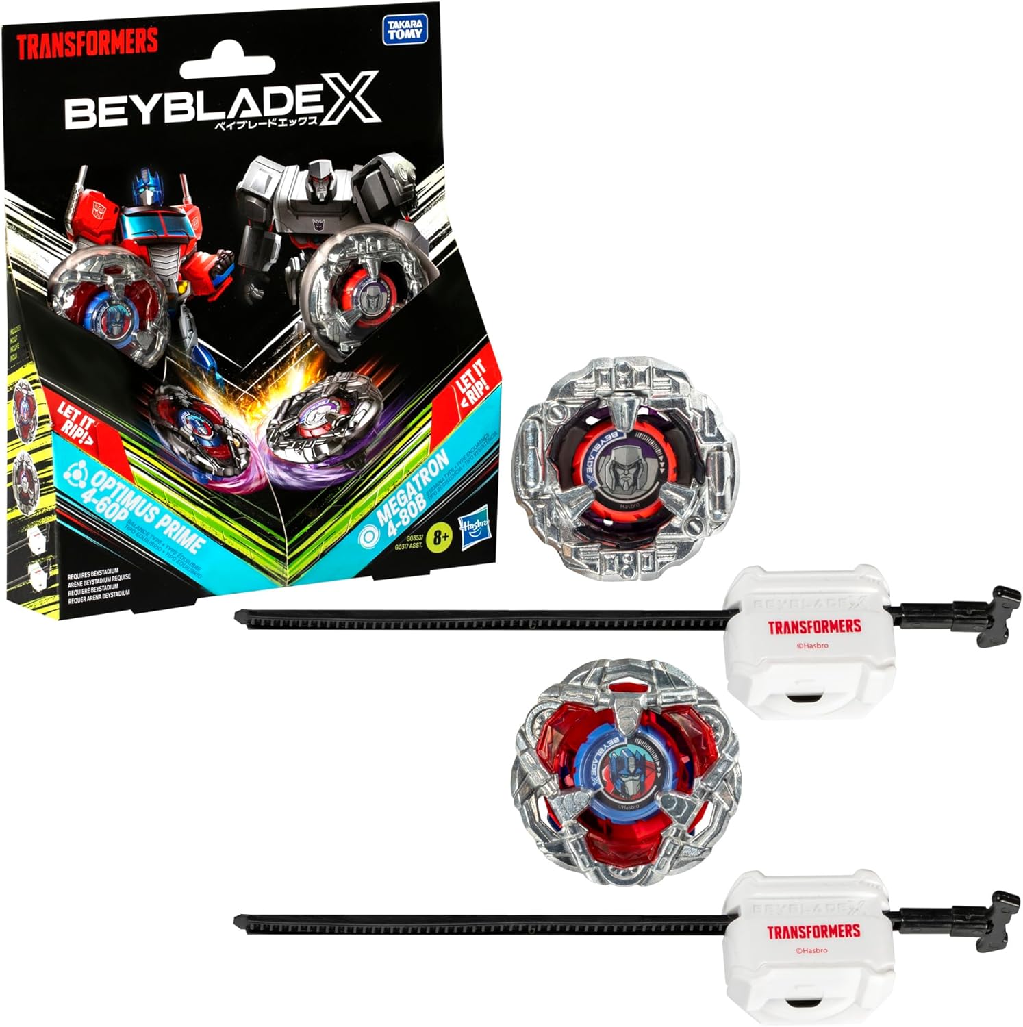 Beyblade X Transformers Optimus Prime Megatron 爆旋陀螺 對戰套裝 發射器套裝 Vbuy