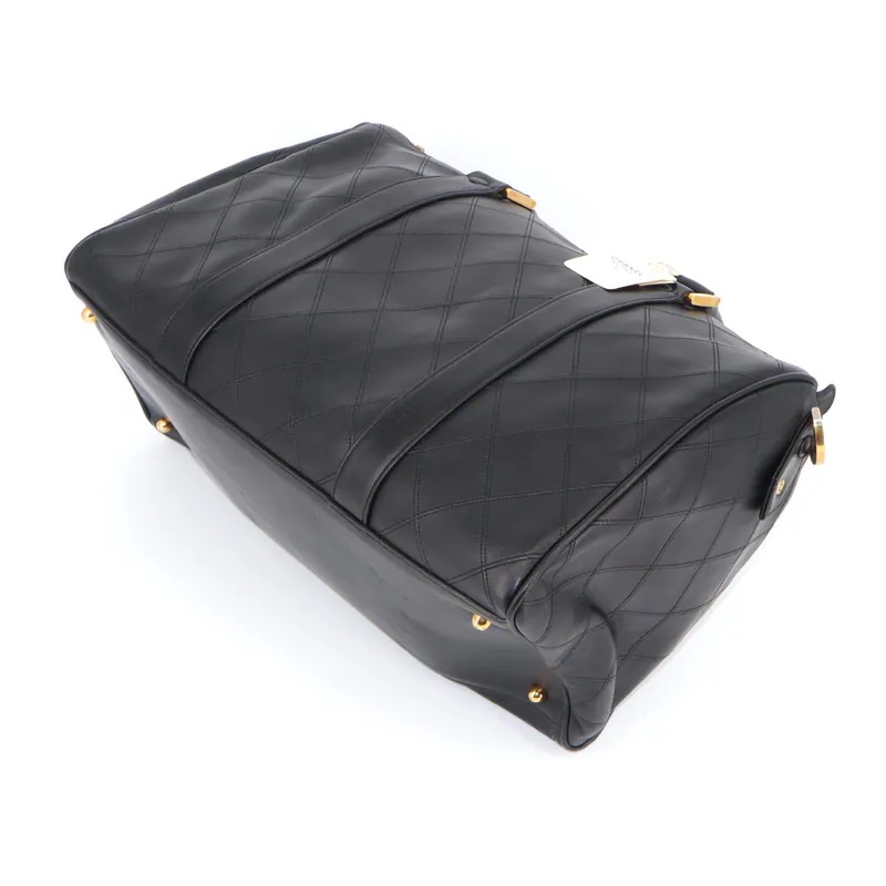 Chanel Bicolor Lambskin Boston Travel Bag