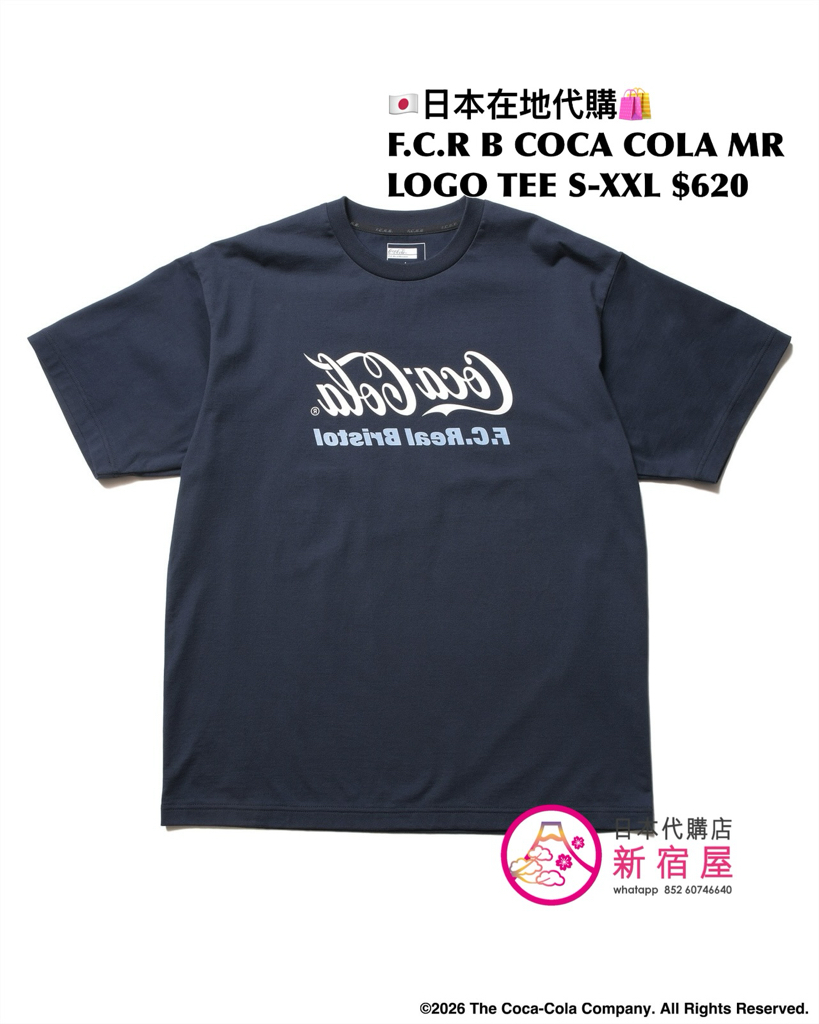 F.C.REAL BRISTOL x COCA COLA AD BANNER TEE/ MIRRO LOGO TEE/ LISTED LOGOS TEE/ HEATHER TEE 