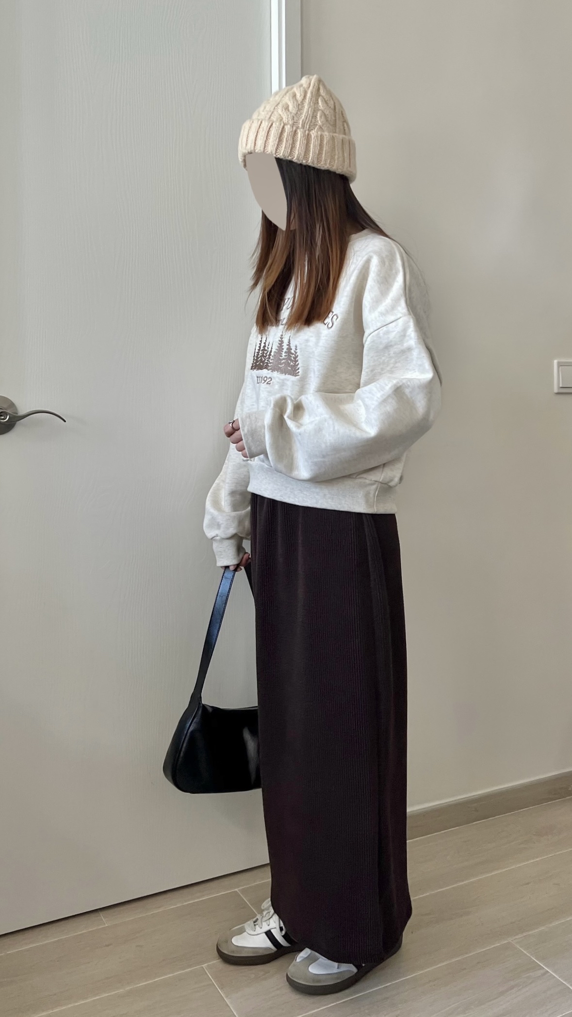 厚實直筒長裙 免熨