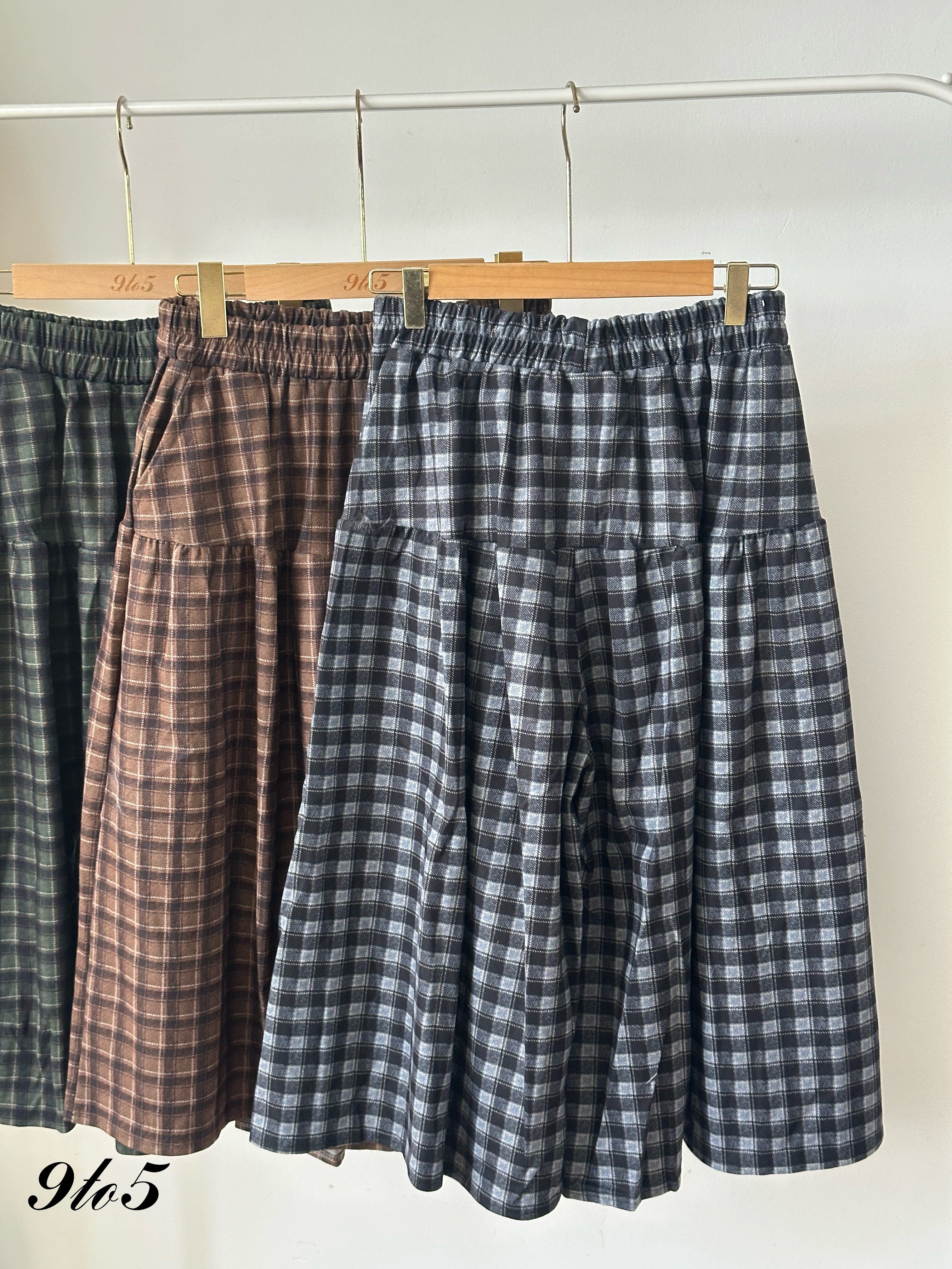 S1835 A Line Checker Pants - 3 Colors 
