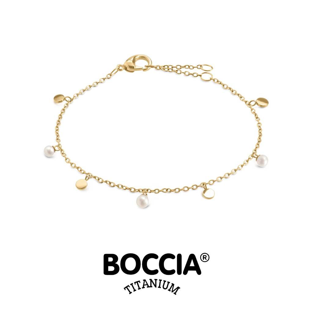 Boccia Titanium 03055-02 Bracelet 鈦金屬 / 鍍金 / 珍珠手鏈
