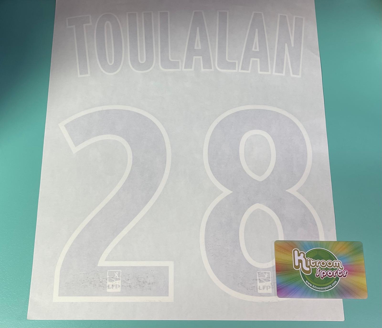 2010-11 Olympique Lyonnais Home Nameset #28 TOULANLAN