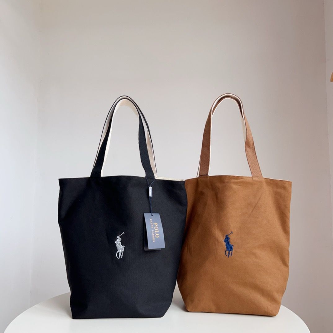$115隻。2隻起$105隻。RL Polo雙面帆布托特包