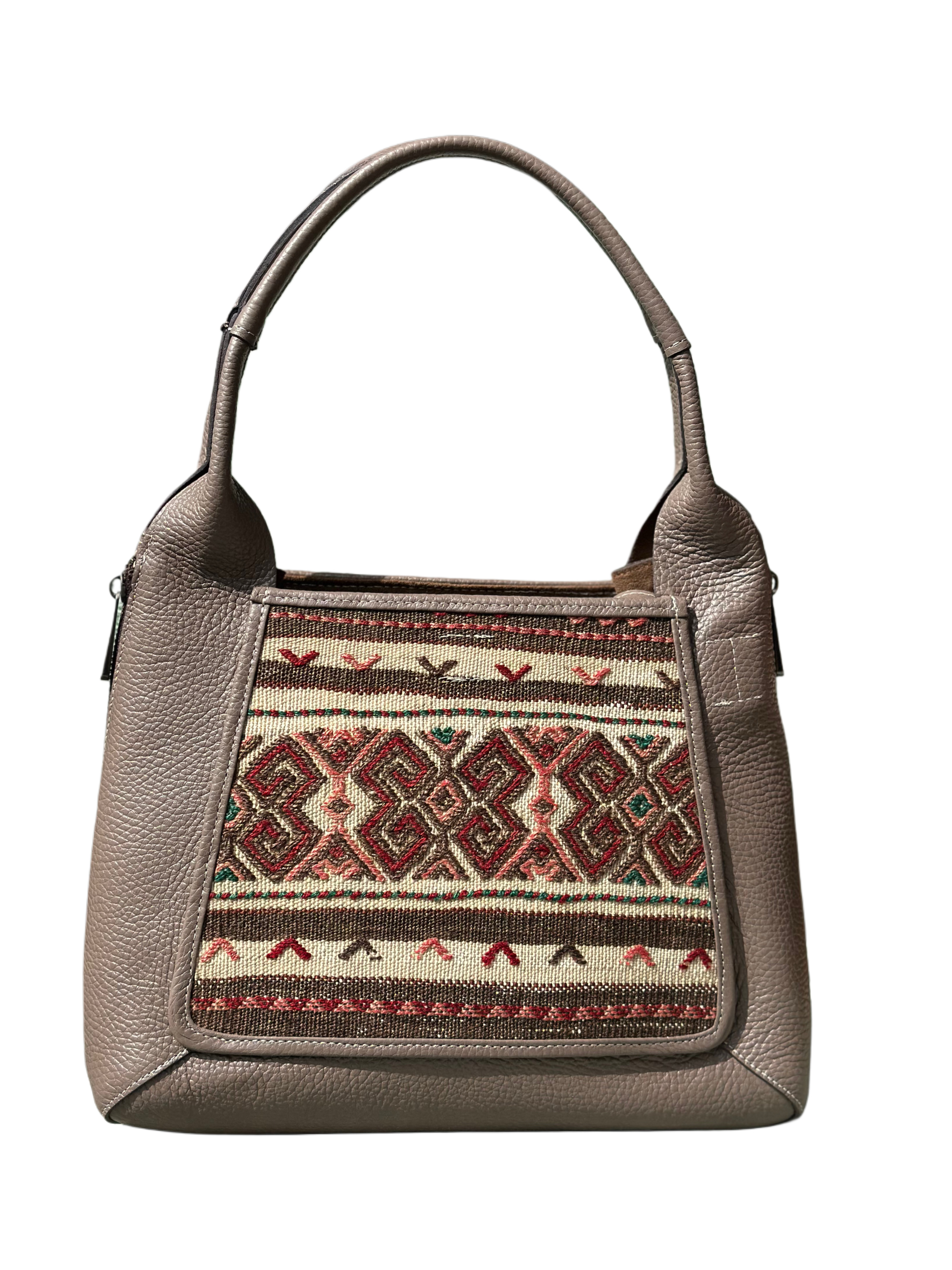 K33 土耳其真皮地氈手袋(大象灰）