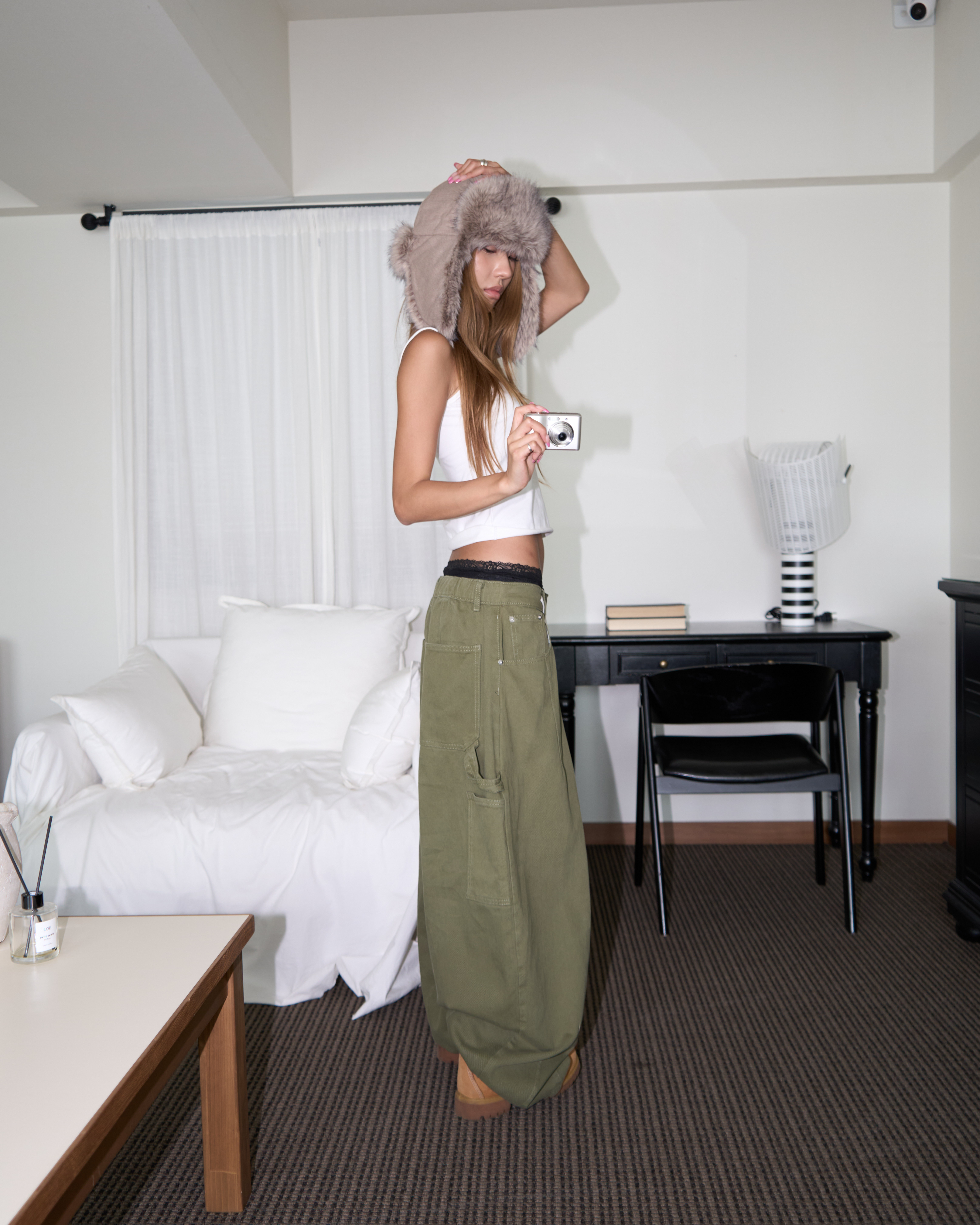 Sido Mega Wide Carpenter Cotton Pants(Unisex)