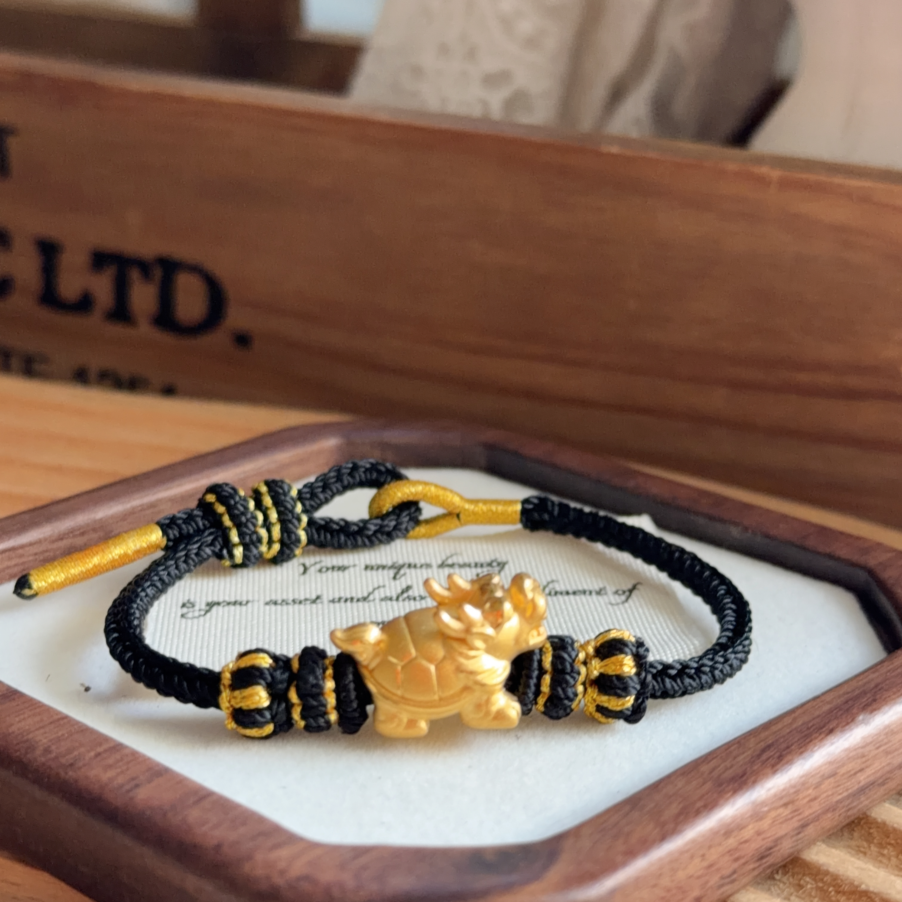 999硬金龍龜襯手绳