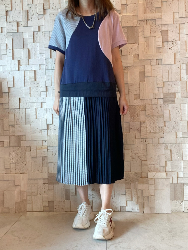 S00354 幾何撞色拼布Op 🔥