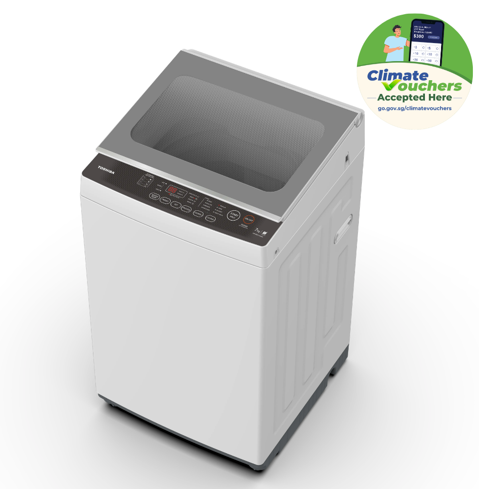 Toshiba 7kg Top Load Washing Machine  AW-M801AS(WS) EEO
