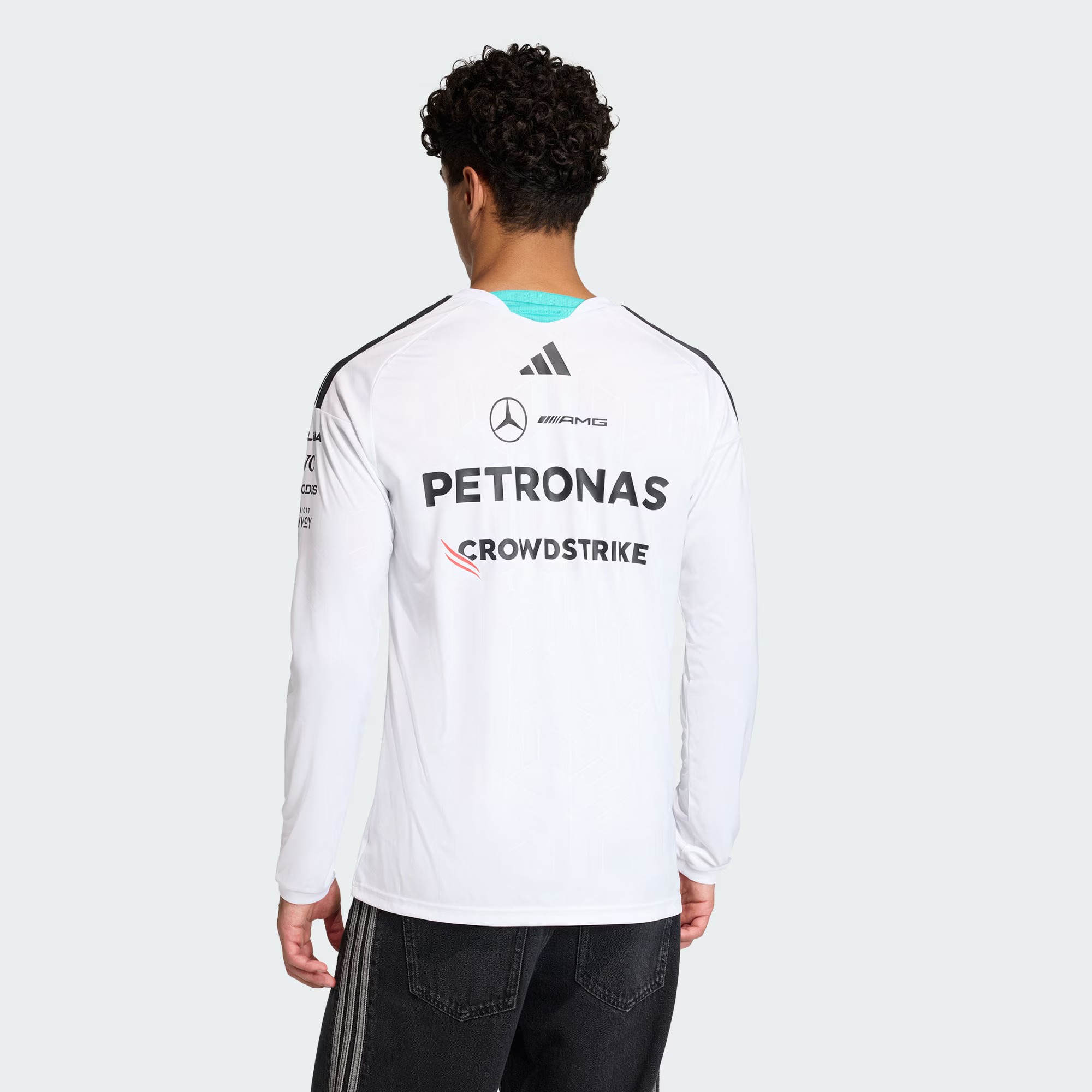 Adidas F1 Mercedes Benz 平治車隊 2026 白色車手長袖隊服 KF0147