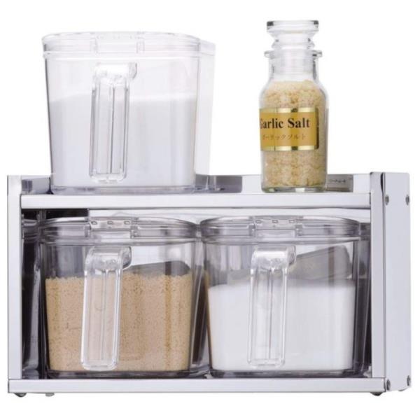 🔥🔥【日本製《PEARL METAL》不鏽鋼調味料架】調味盒x2