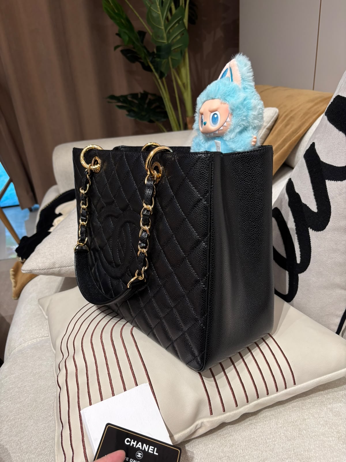 未使用品 Chanel GST Tote Bag 黑色荔枝牛皮金鏈 100%Authentic, unused未使用品 ✅收據✅20card✅Dust bag✅Box