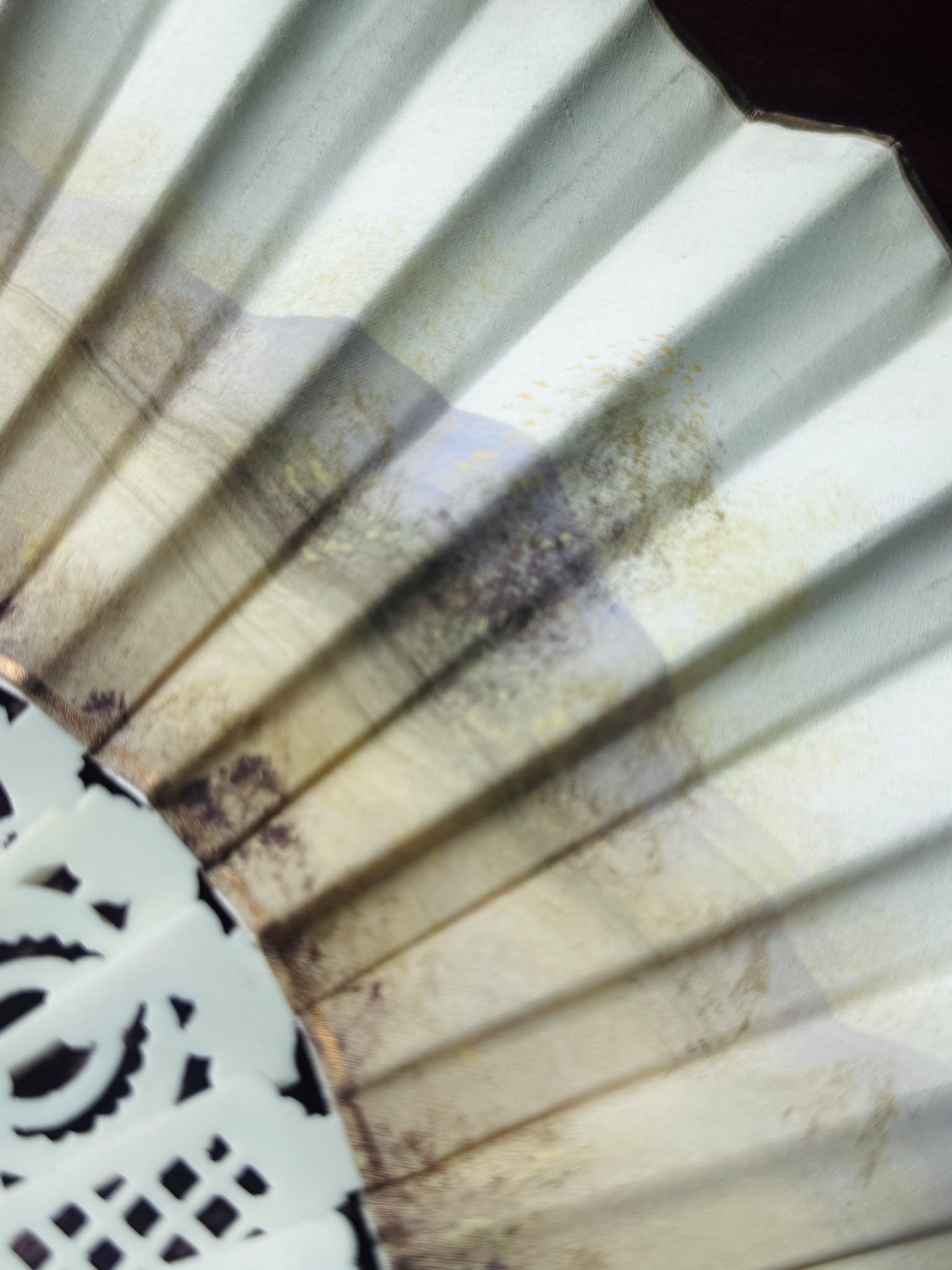 Antique c. 1890–1920 European Hand-Painted & SIgned Rococo Revival Folding Fan (MT2616)