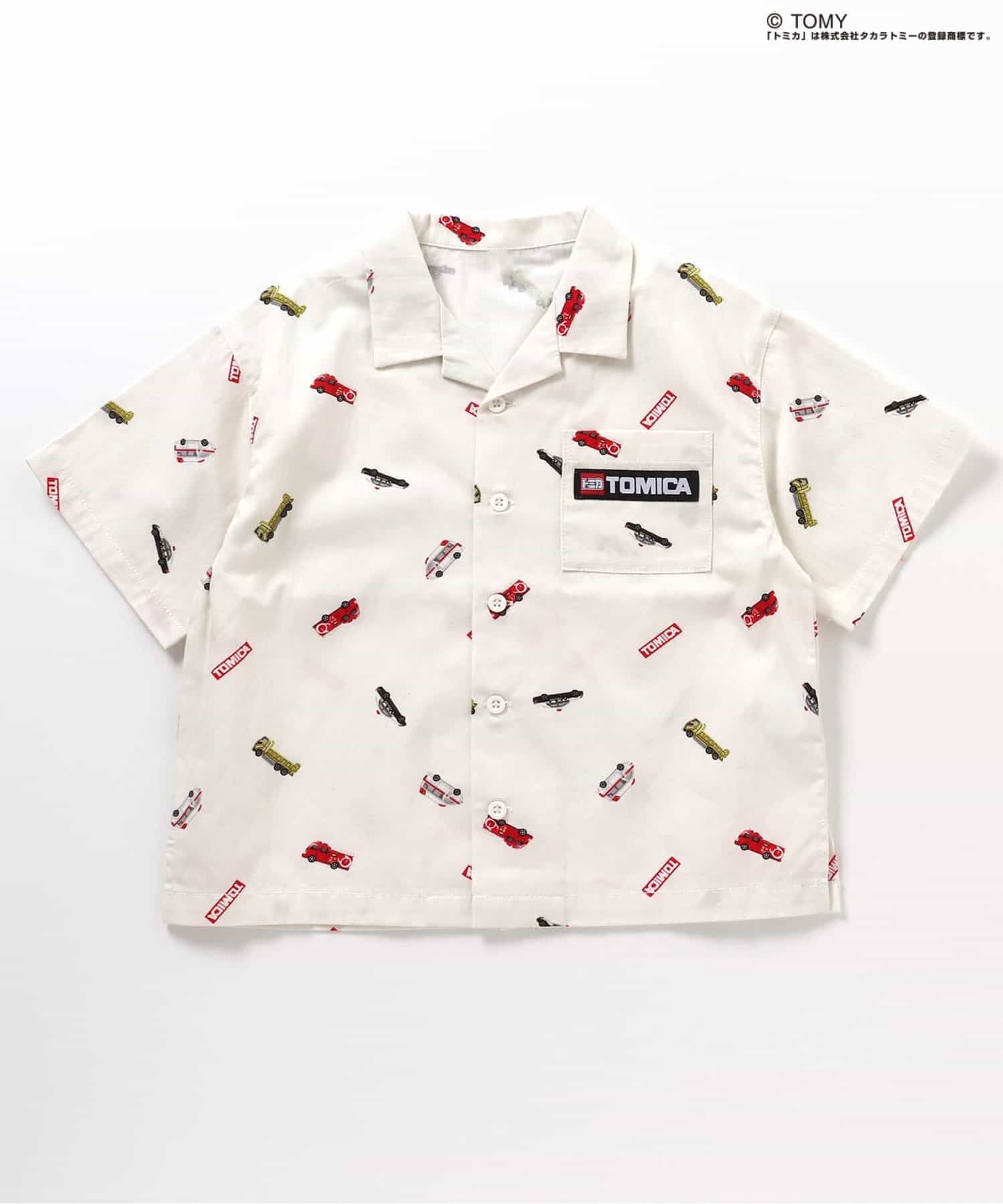 A0042 滿印車車白色襯衫